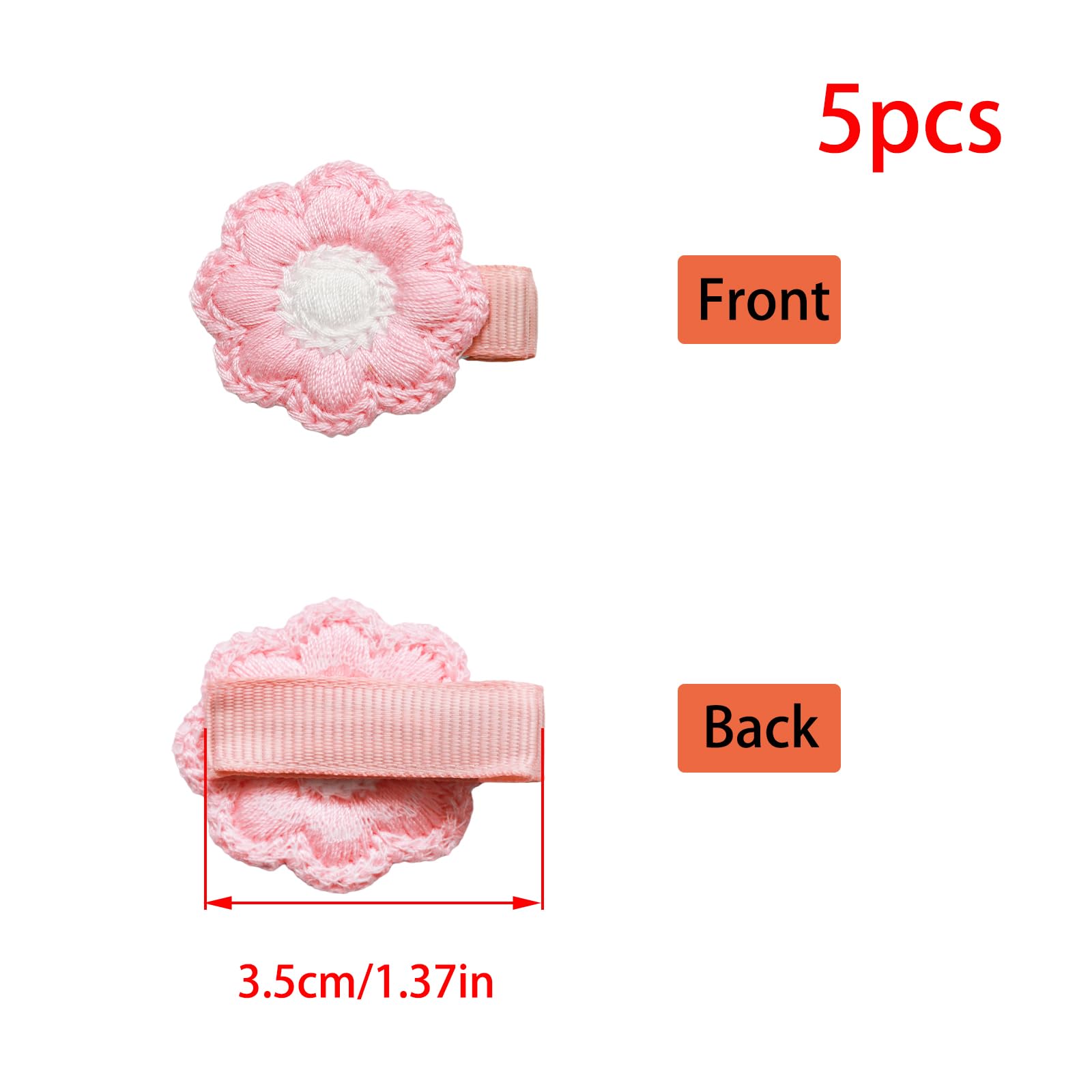 YUYUDEHM Pink Dog Hair Accessories, Dog Hair Bows with Hairpin for Dogs Cats Pets