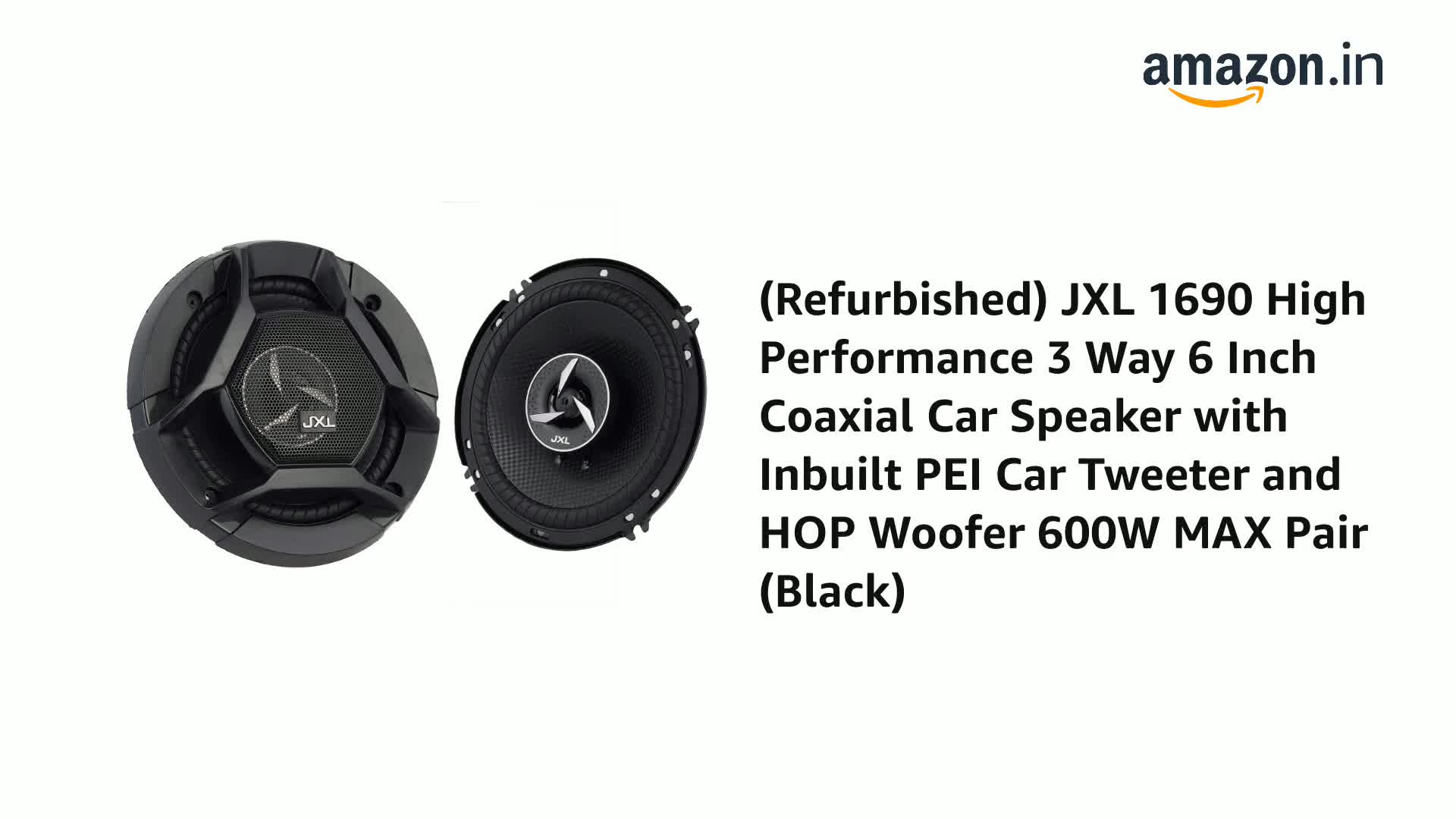 Refurbished) JXL 1690 High Performance 3 Way 6 Inch Coaxial Car