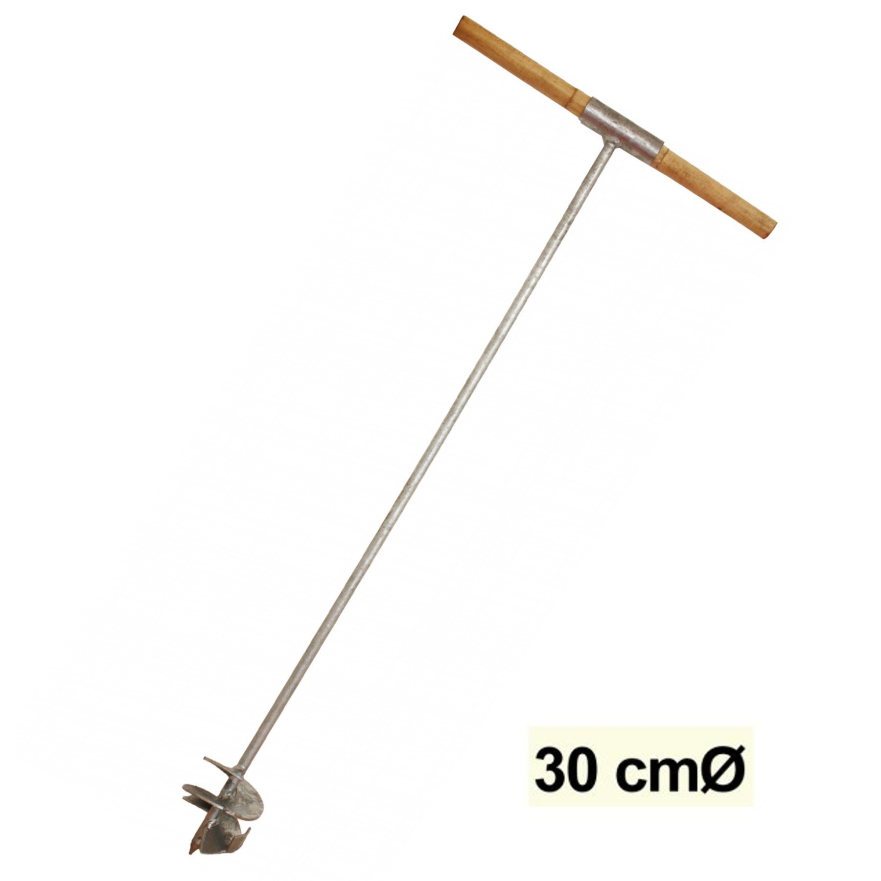 Erdlochbohrer 300 mm DN verzinkt Erdbohrer 30 cm Lochbohrer Handbohrer Pfahlbohrer Gartenbohrer Palisadenbohrer Handerdbohrer Erdbohrgerät