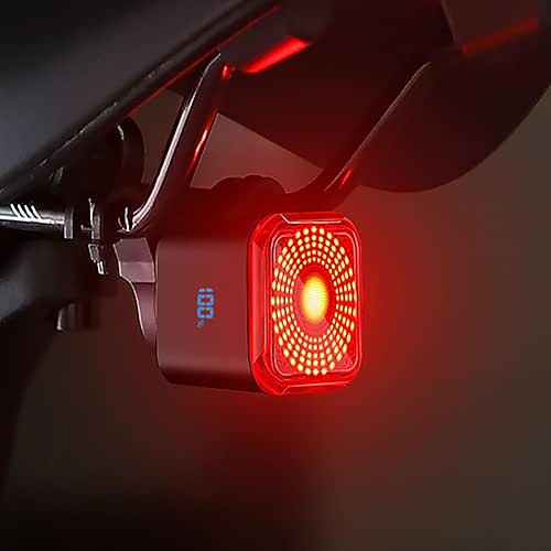 【2025 Upgraded Version】 Smart Bike Tail Light with Digital Battery