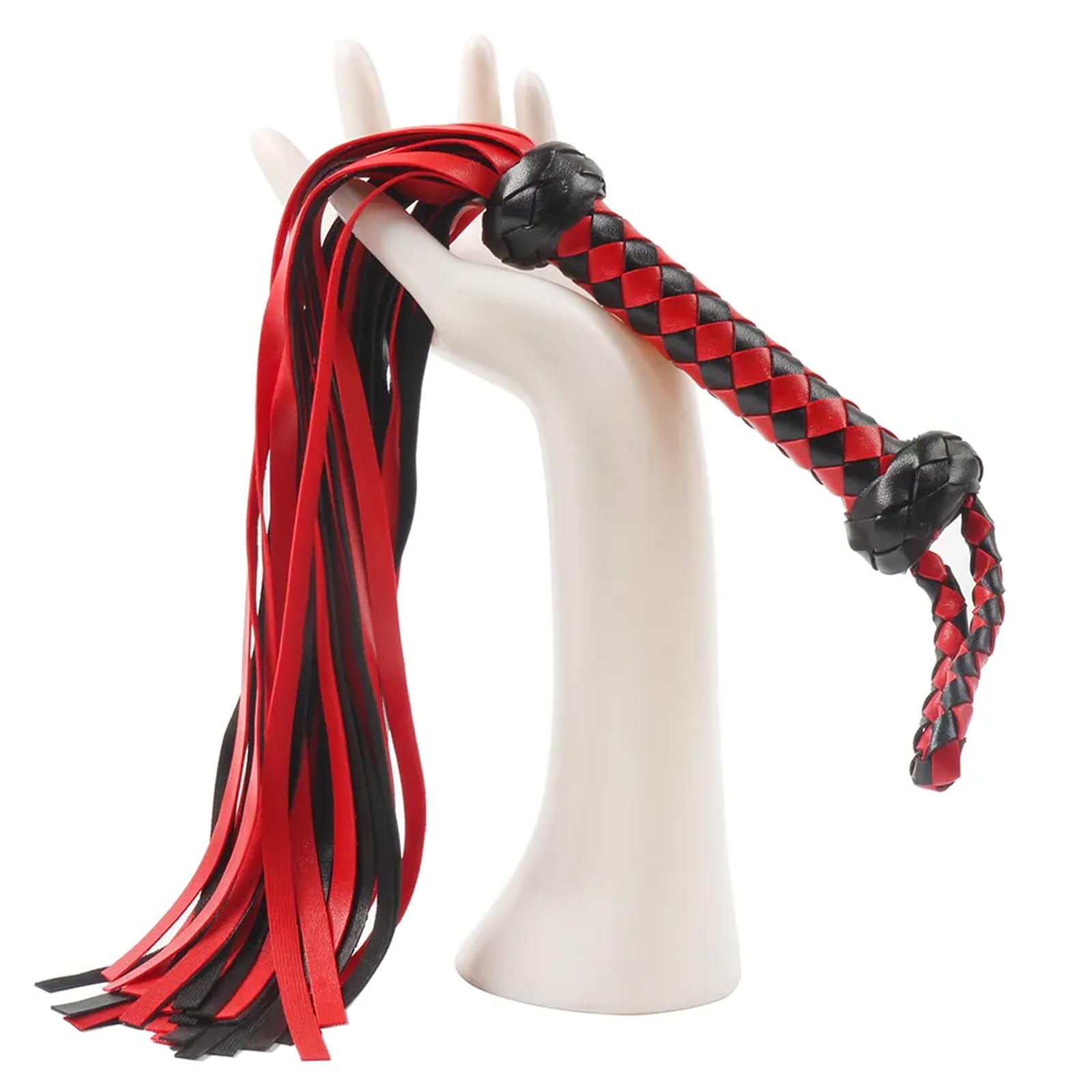 Sex BDSM Whips, BDSM Flogger Whip, 23 in Faux Leather BDSM Whip, Bondage Whip Toys for Women Adult Couples ()