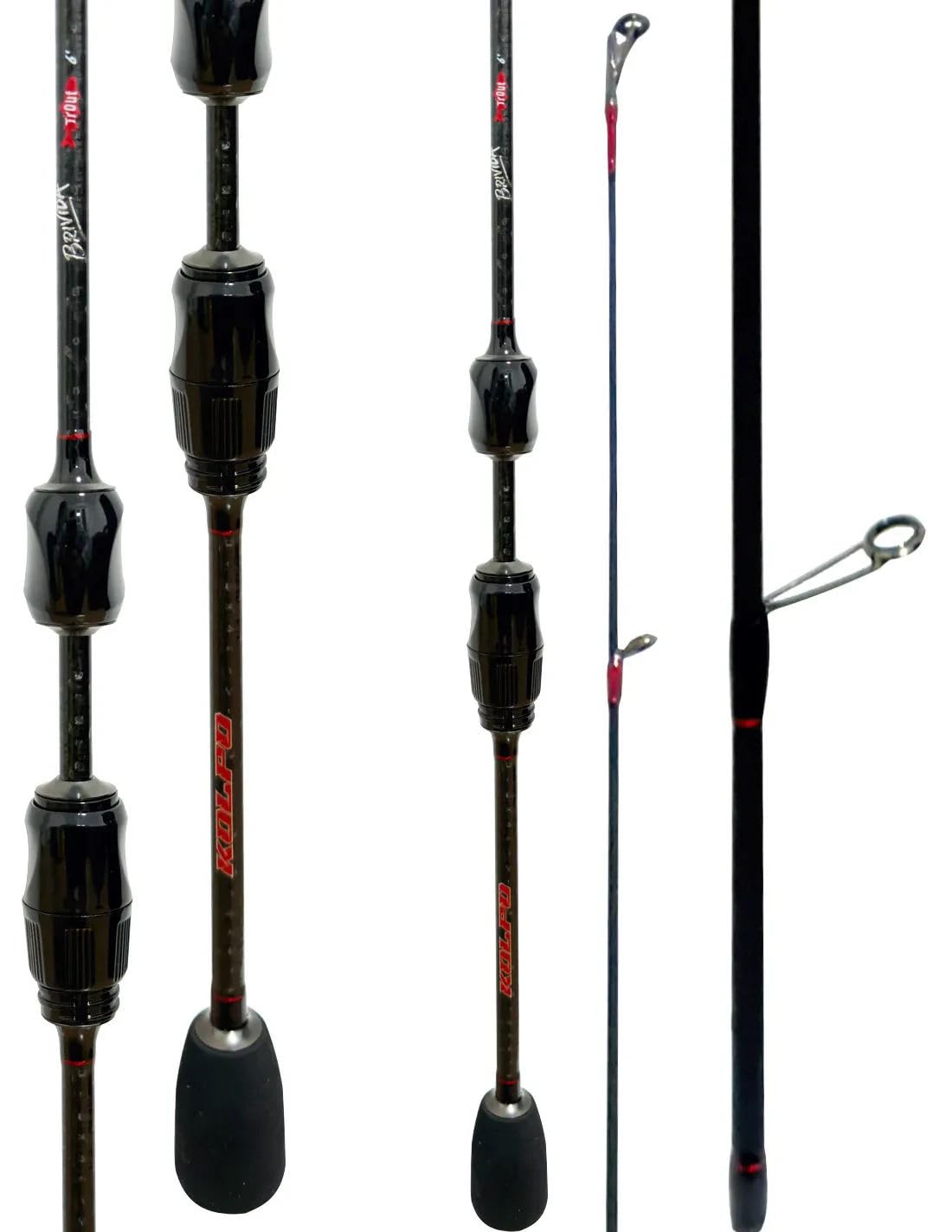 Kolpo Canna da Pesca Spinning Sensitive Light in Carbonio 0.5-5gr 198 cm