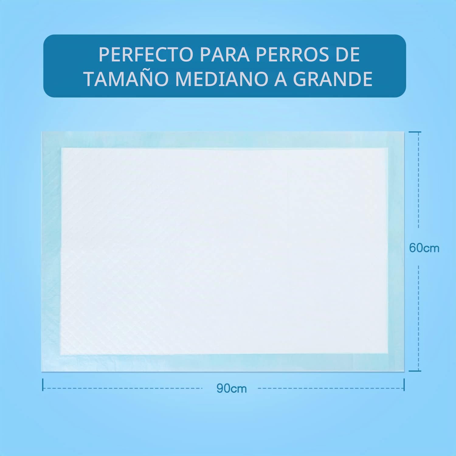 Nobleza - 120 x Empapadores Perros Alfombrilla higiénica de Entrenamiento para Perros. Ultraabsorbente 90cm*60cm Azul