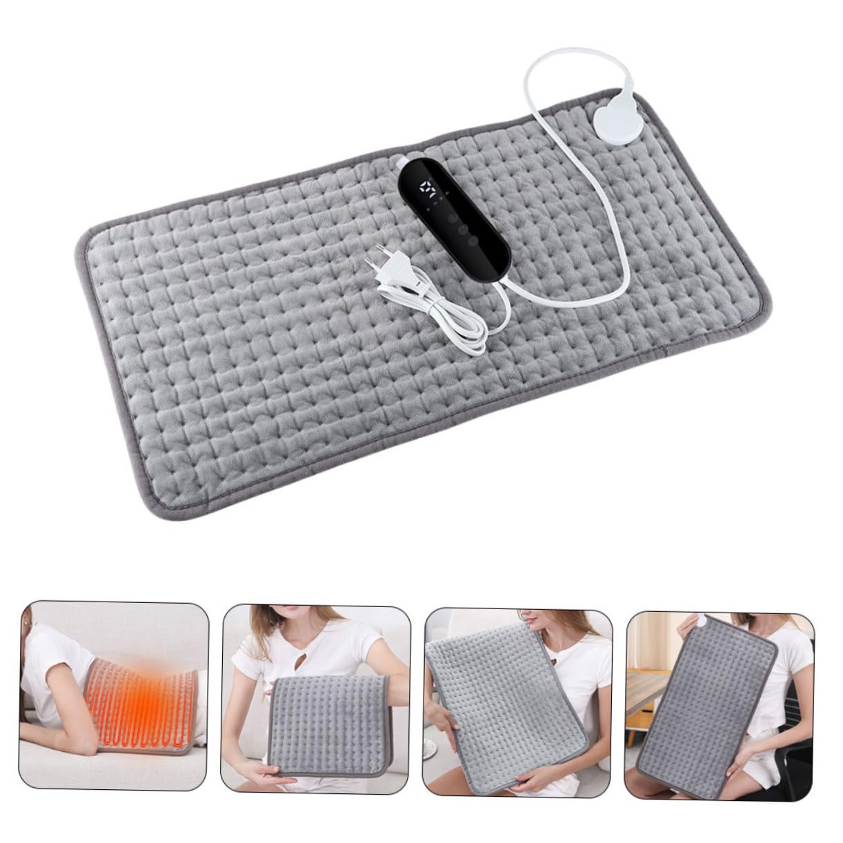 PACKOVE Almohadilla Térmica Eléctrica Para Mujeres Cólicos Menstruales Calentador Pies Almohadilla Espalda Calefactor