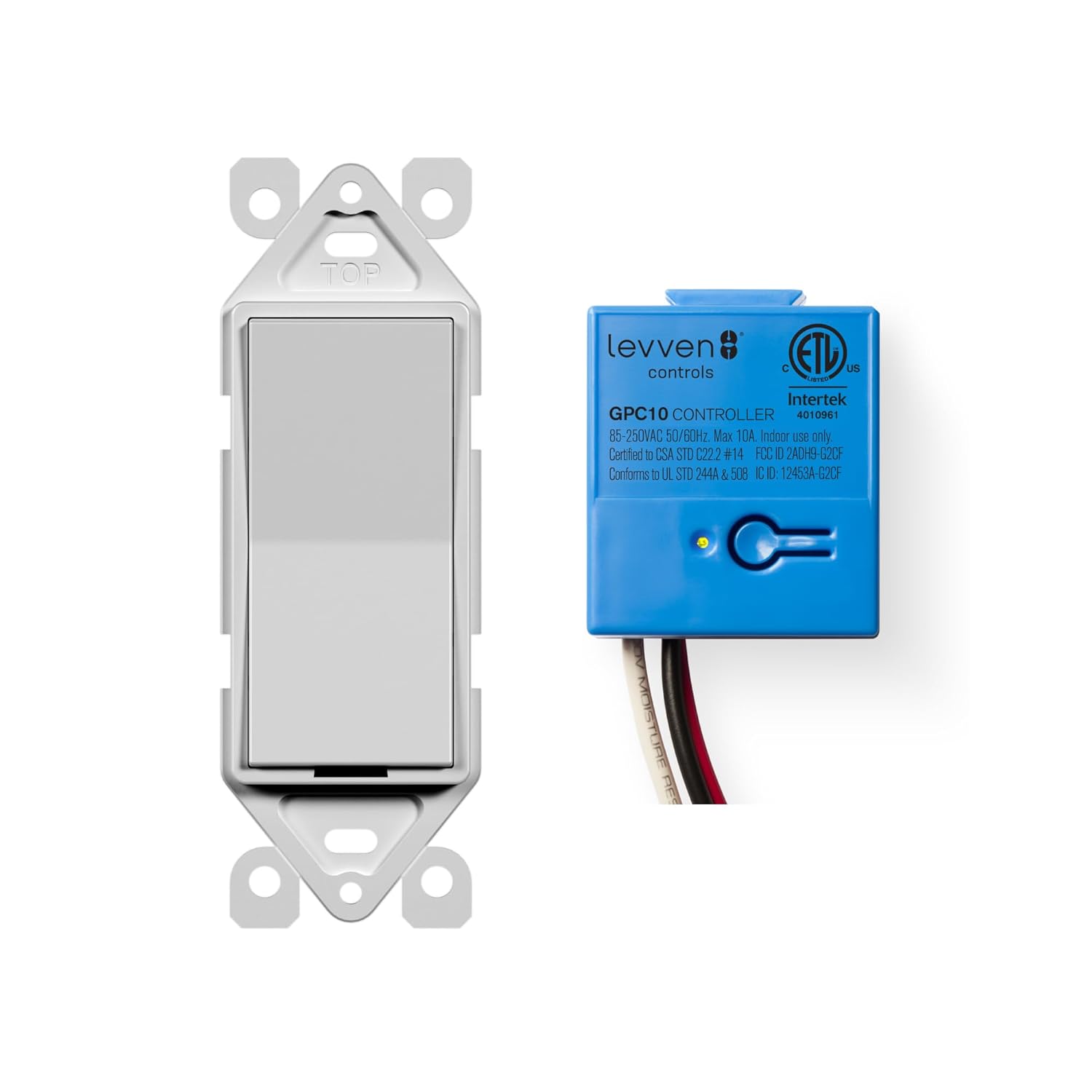 Levven SinglePole On/Off Wireless Switch Kit Decora Style Switch