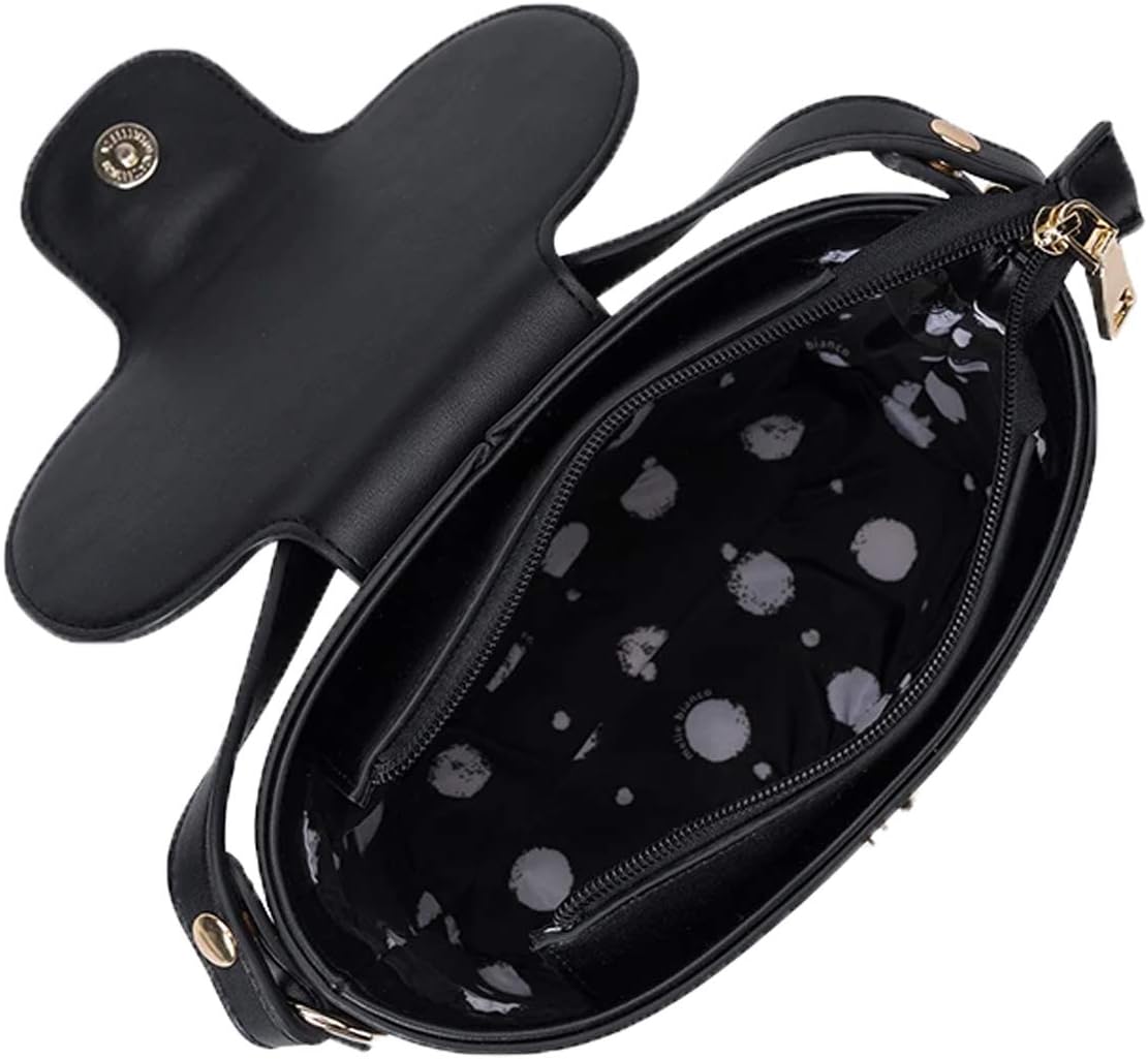 Melie Bianco Adelynn Vegan Leather Box Crossbody Bag, Black