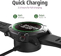 Vista 4 de Garmin - Cargador de reloj, Ankky de 3.3 ft, estación de carga USB compatible con Garmin Vivoactive 3 4 4S/Fenix 6/6S/6X, Fenix 5/5S/5X / Venu Sq