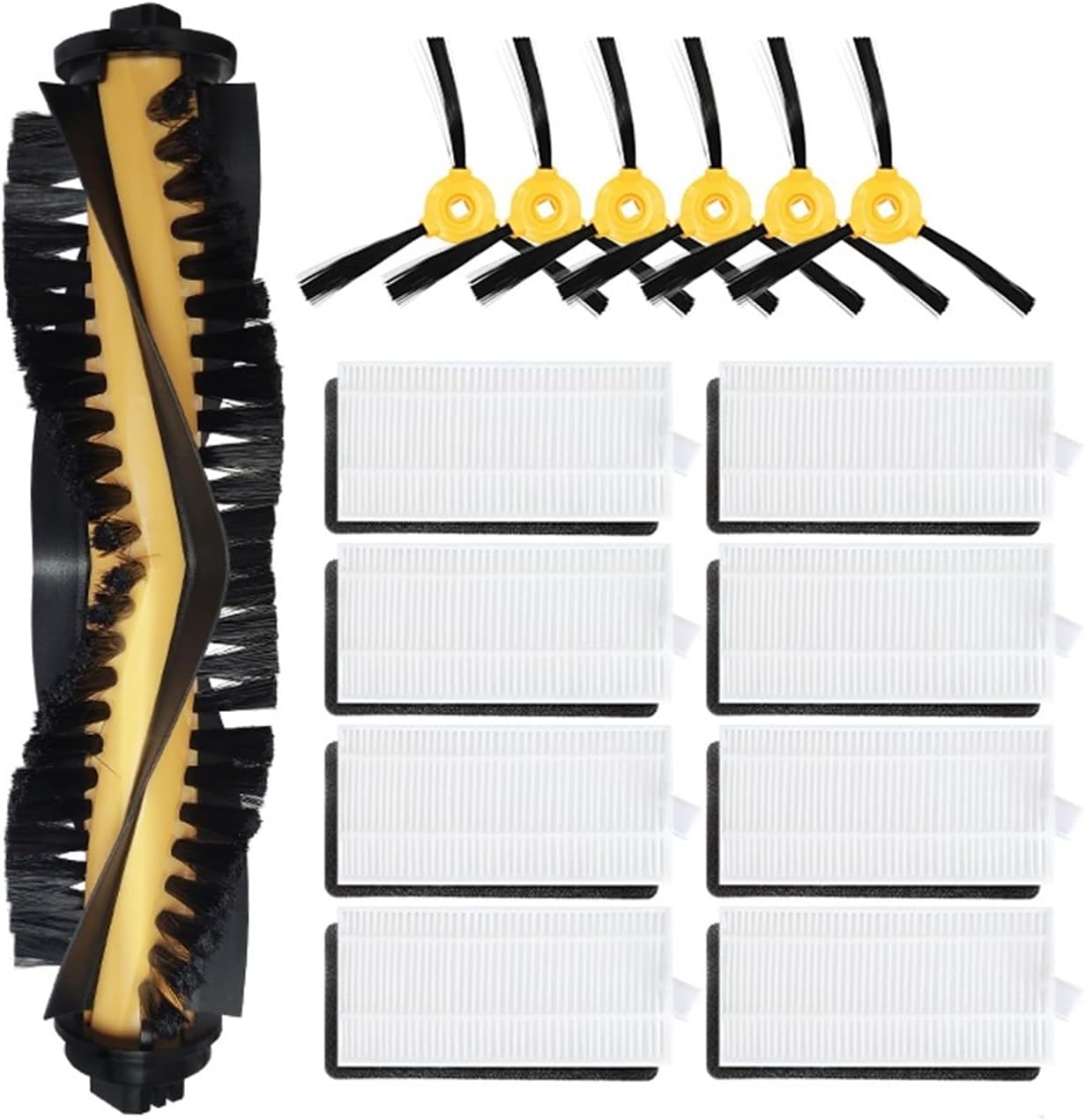 EtliN Compatible with Eufy RoboVac 11 11C Cecotec Conga Excellence 990 Ecovacs N79S Robot Vacuum Spare Parts Main Side Brush Hepa Filter(Color:Set 4)