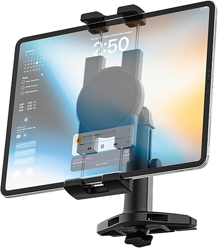 Soporte ajustable para ranura de CD de automóvil para teléfono y iPad de 4.7 a 13 pulgadas, soporte para reproductor de CD de rotación de 360 grados