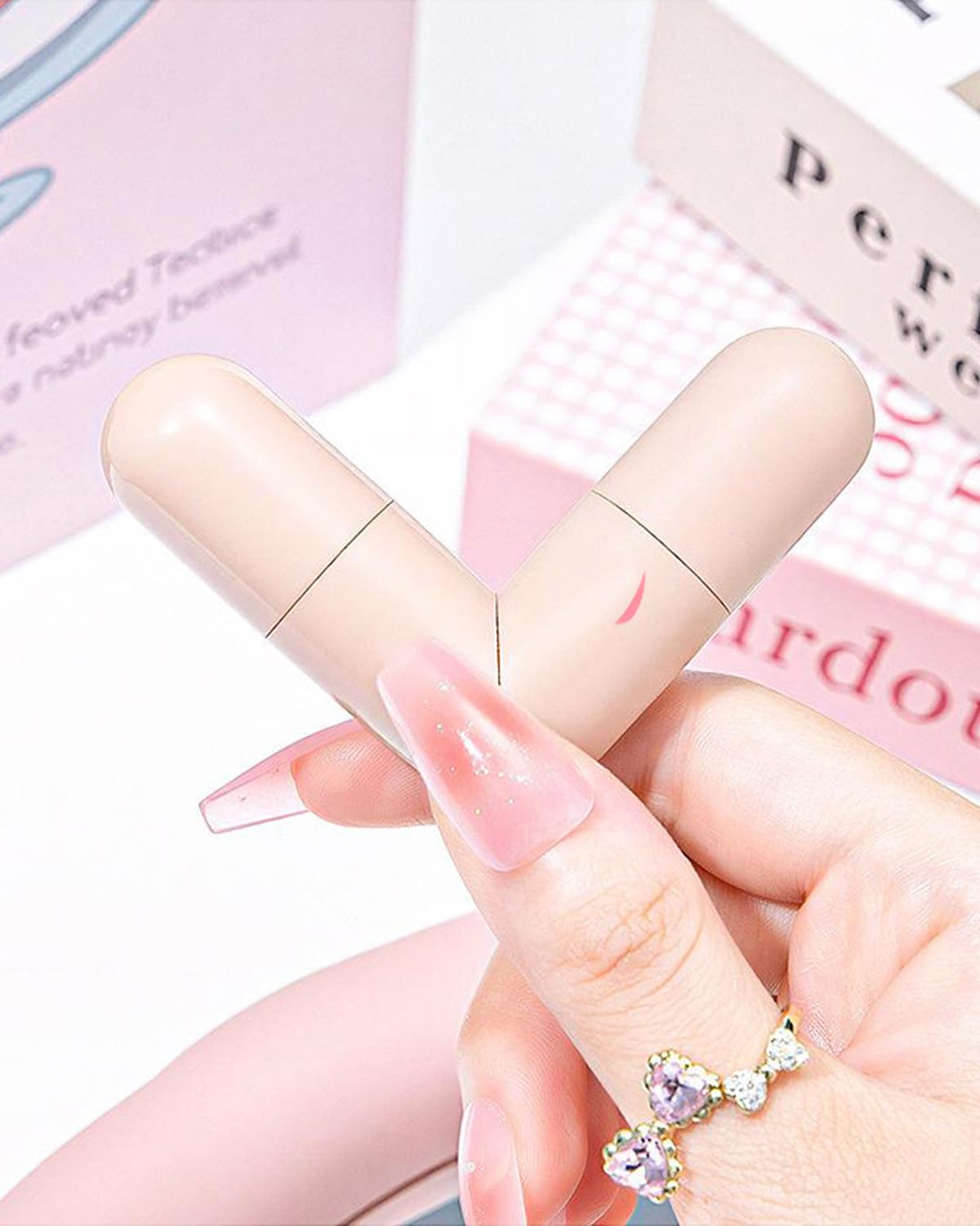 EONFAVE Stempel do eyelinera, dwustronny, wzór skrzydła na lewą i prawą stronę, precyzyjna kreska z obrotową konstrukcją, wodoodporny, długotrwały makijaż