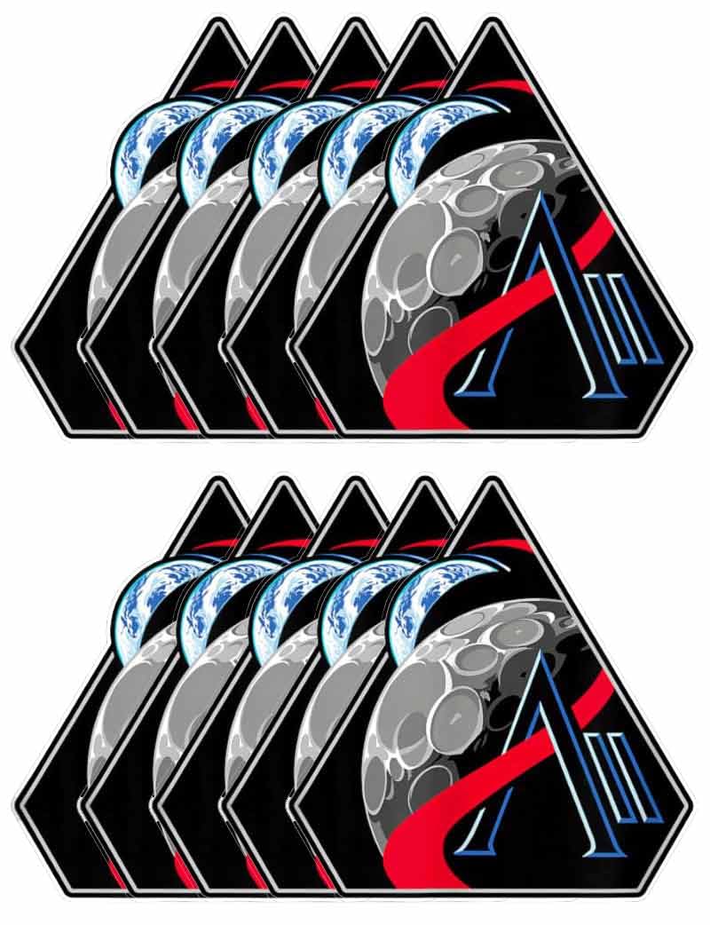 Stickers Artemis II imperméables pour personnaliser votre ordinateur et vitre de voiture