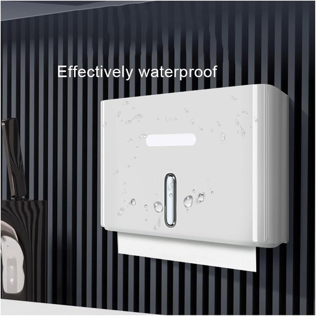 Funda para caja de pañuelos montada en la pared y elevador de toallas de papel, dispensador versátil para baño o cocina, elegante y fácil instalación, talla única