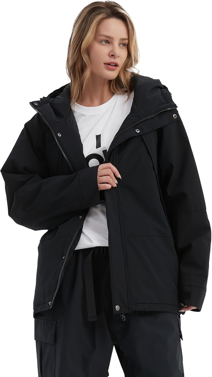 NOMADIKA Women Ski Jacket Waterproof Insulated Winter Snow Coat for Skiing Snowboarding Rain Coats Oversize Unisex
