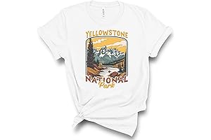 Yellowstone National Park T-Shirt: Adventure Retro Style for Women
