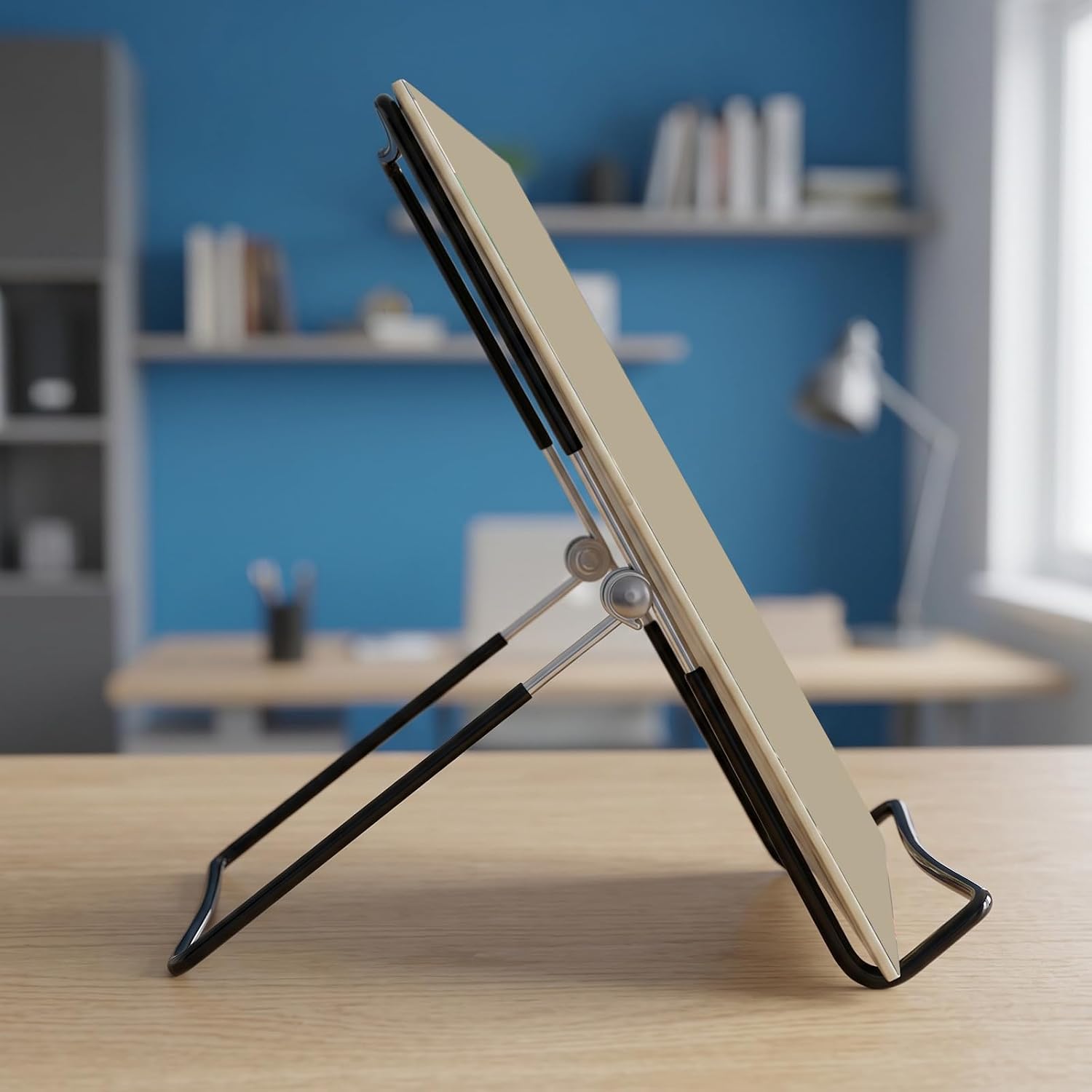 Operitacx 5pcs Black Book Stand: Iron Display Stand - Black Easel Frame Holder- Foldable Tablet Display for Holding Recipe Books & Sheet Music in Kitchen Studio