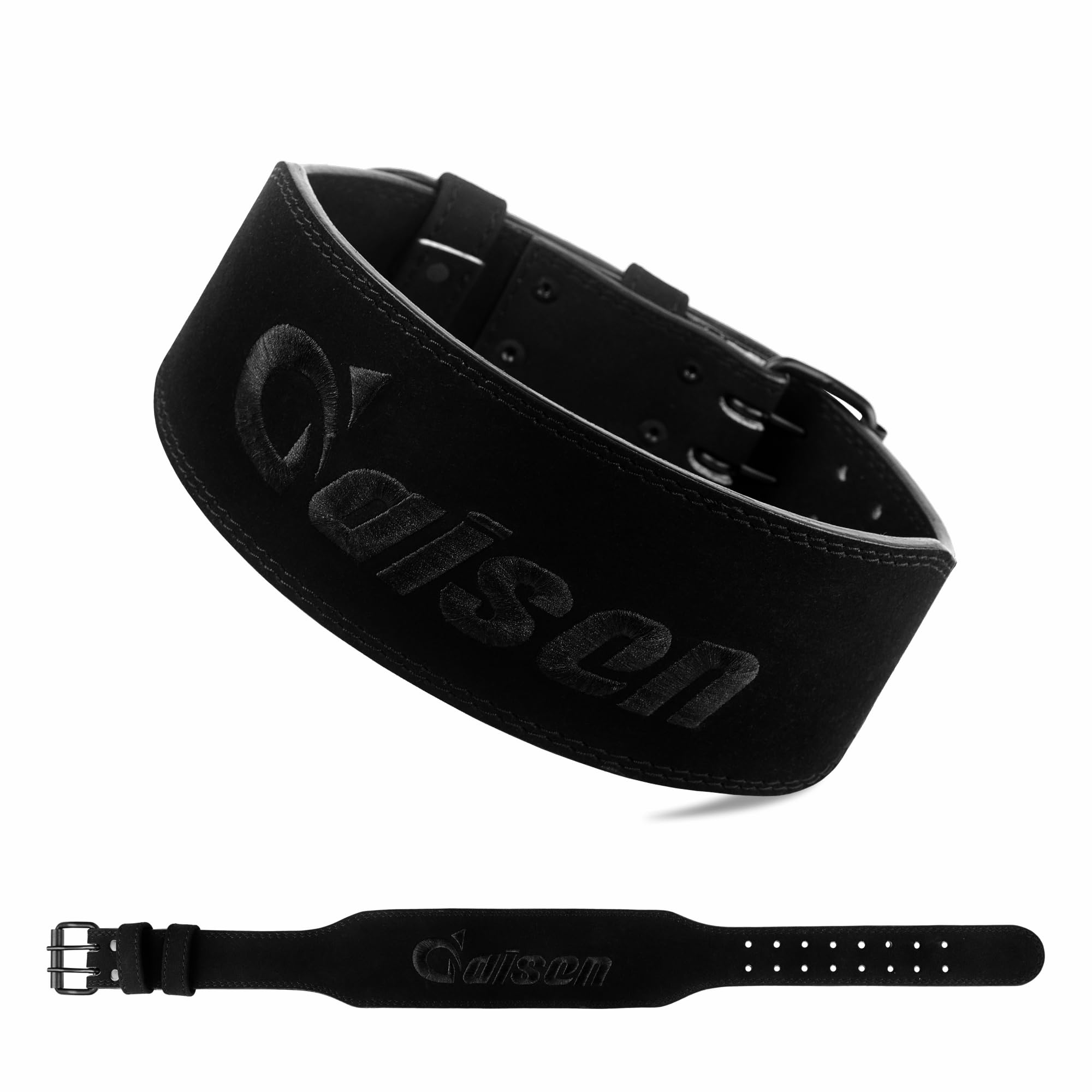 DAISEN 7mm Leather Weightlifting Belt - Heavy Duty Pro Power Gym Belt, 4 Inch Wide Strong Back Support For Men & Women, Stabilizing Deadlifts, Squats,