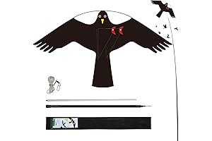 Flying Hawk Flying Kite with Pole Crops Farm Protector Bird Scarer Flying...