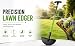 OptiProducts Lawn Edger Tool, Carbon Steel Half Moon Lawn Edger with T Handle & Foot Step, 91cm Garden Edging Tool for Lawn Borders, Turf Cutter, Grass Edge Trimmer & Landscape Edging
