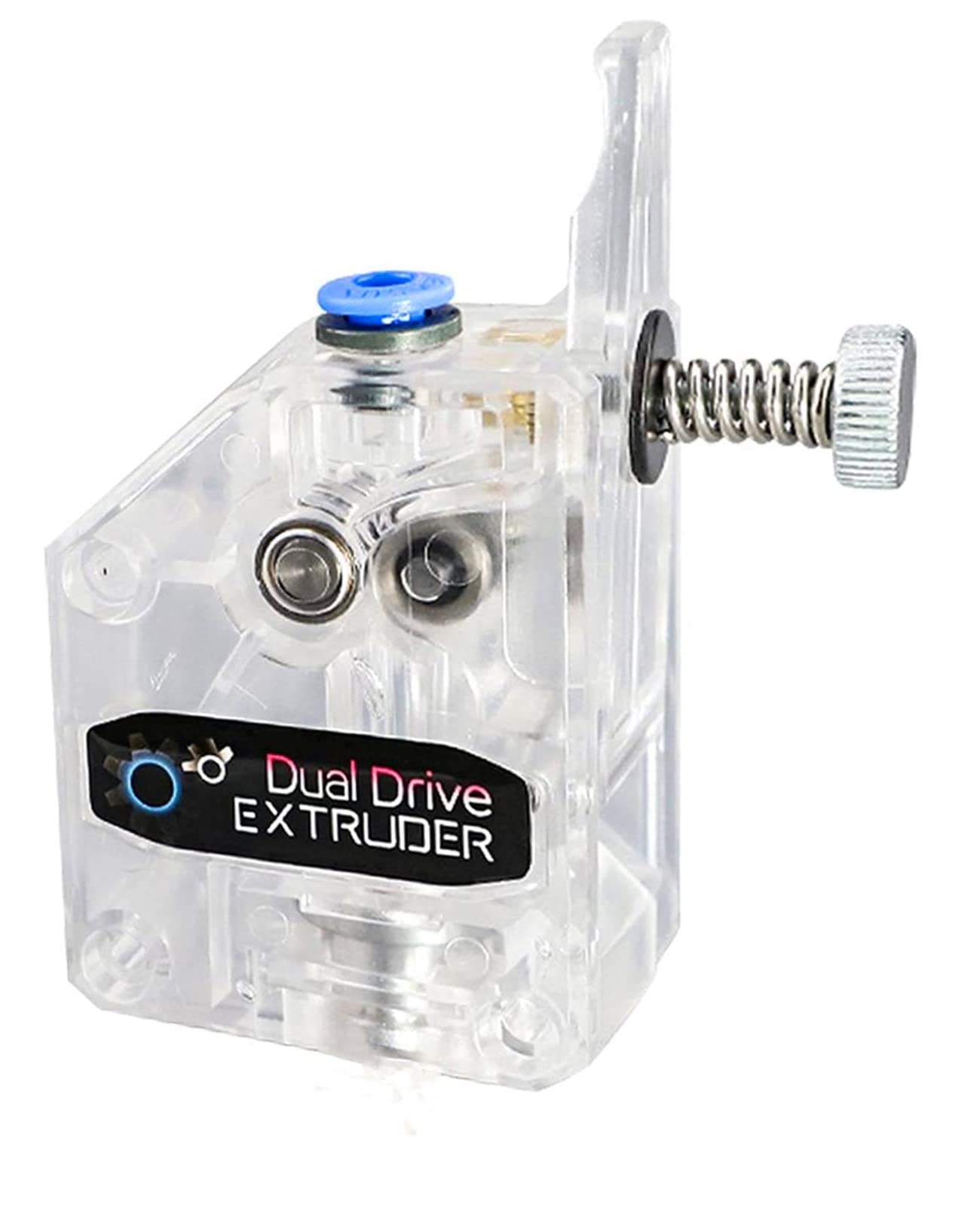 3Dman Bowden Dual Drive Extruder Universal Geared Extruder for Ender 3 V2/Pro, Ender 3 Series, CR10 Series, Mega S, Tevo Tornado, Wanhao D9, Anet A8 E10, Prusa I3 and DIY 3D Printer, Transparent