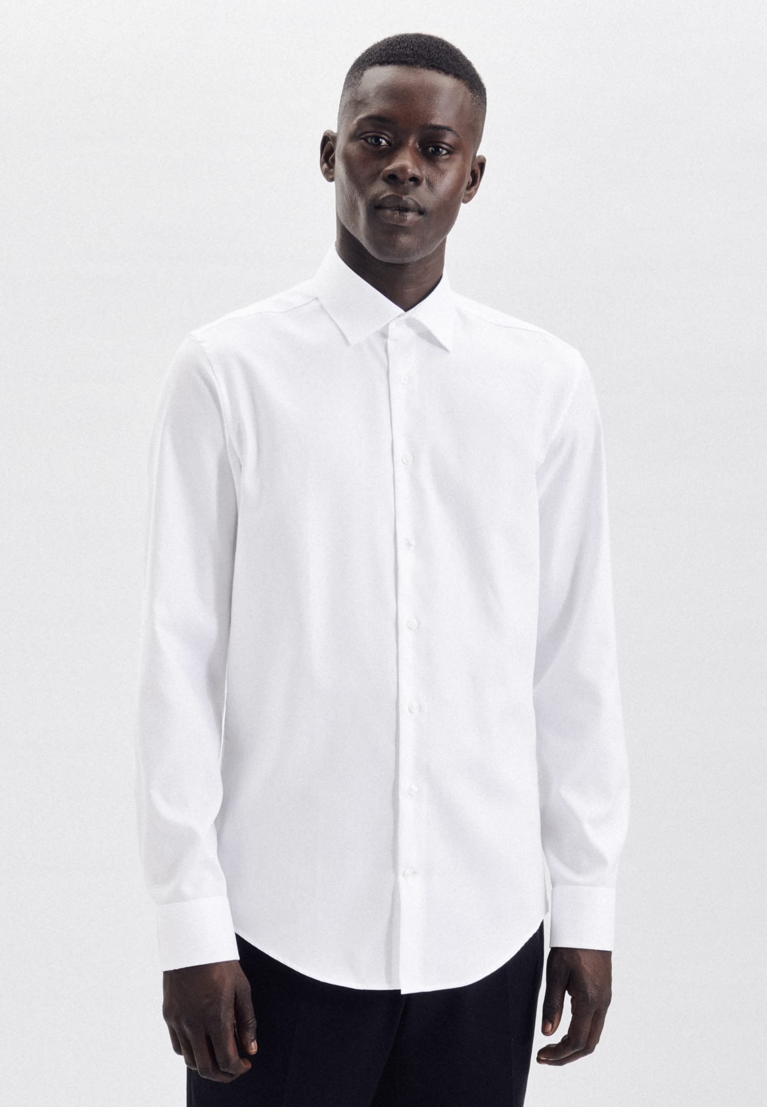 Seidensticker Camicia Business da Uomo - vestibilità Slim - No Stiro - Collo Kent - Manica Lunga - 100% Cotone