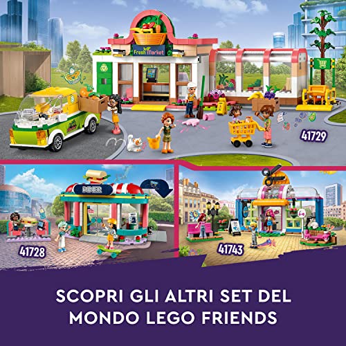Friends Negozio di Alimentari Biologici, Supermercato Giocattolo per Bambine e Bambini da 8 Anni, Set con Camion e 4 Mini Bamboline, Personaggi Serie 2023 41729 - Lego - Immagine 8