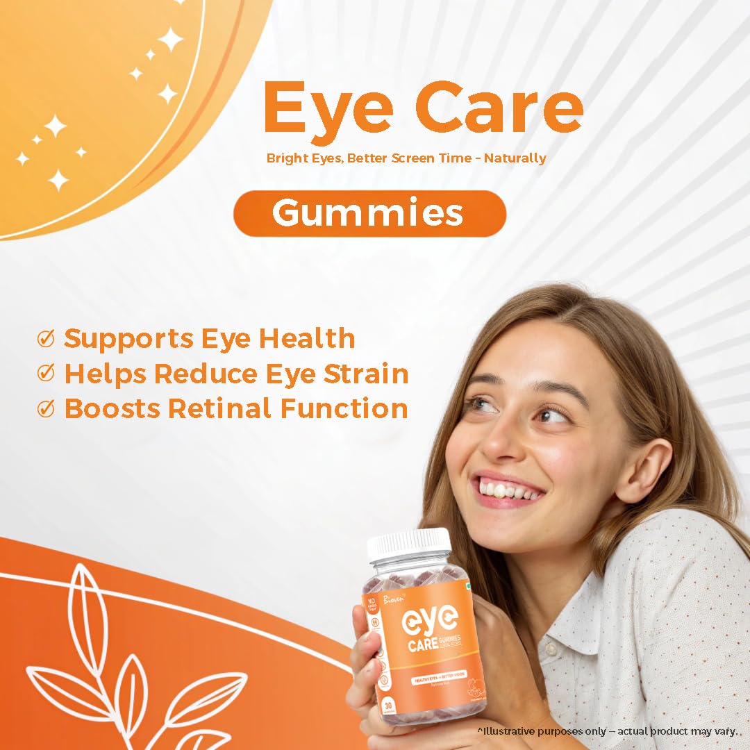 Biovencer Eye Care Gummies 30 | Lutein & Zeaxanthin for Eye Health Support | Daily Vision Nutrition for Adults