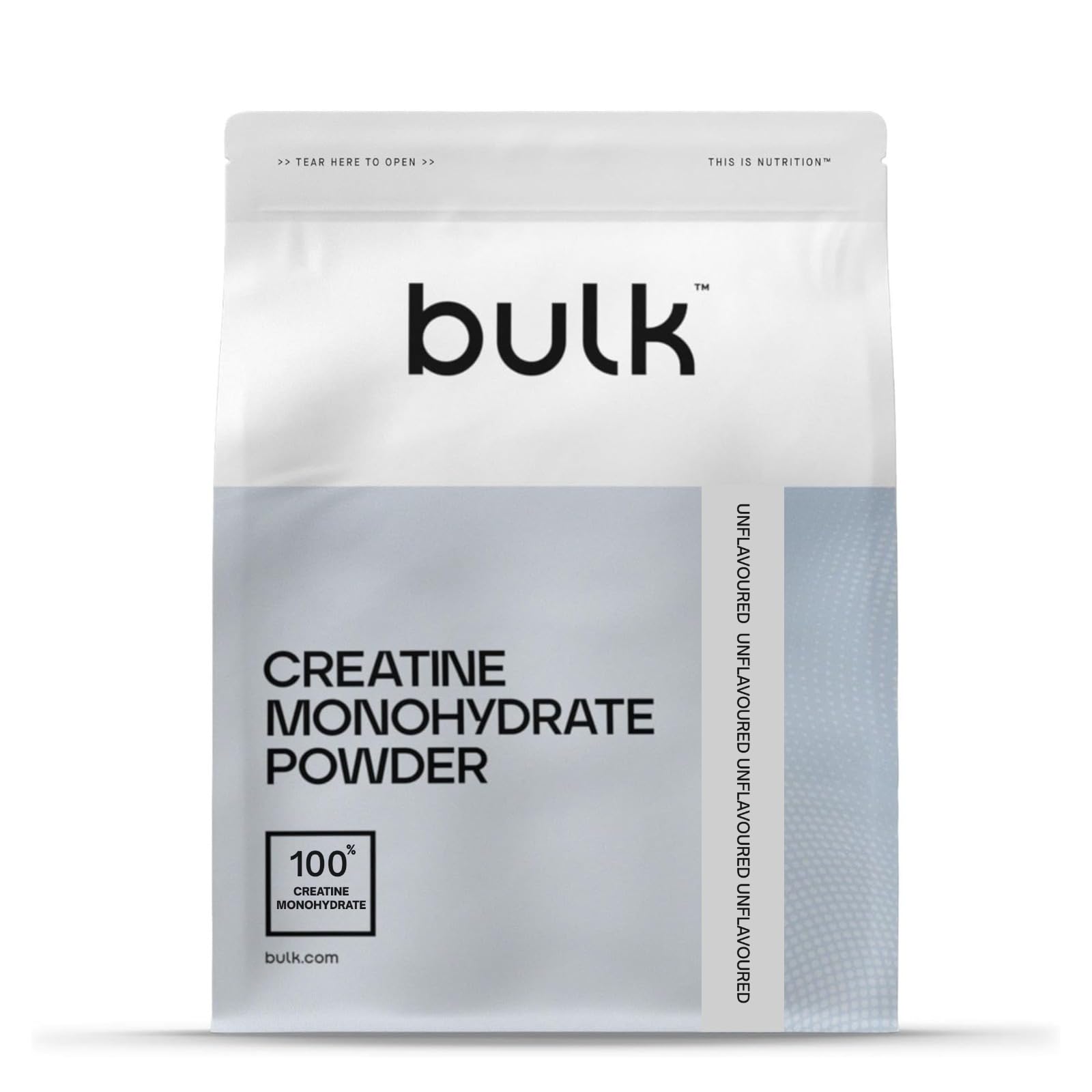 Bulk Monohydrat Kreatyny, Bez dodatków smakowych, 500 g, 100 porcje