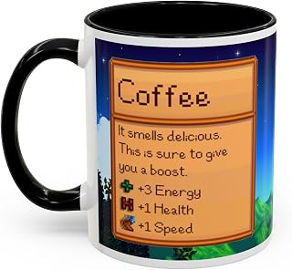 Stardew Valley Game Two Tone Coffee Mug Drink, Gift for Video Game Lover Farm Adventure Gaming Cup For Family Friends