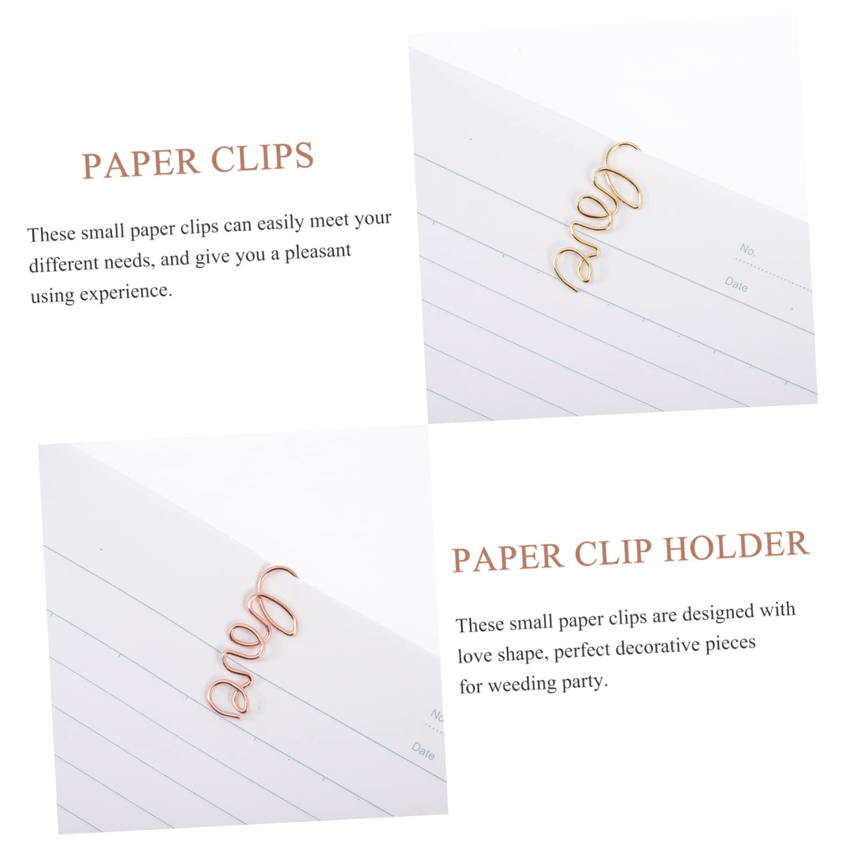 Uonlytech 2 Set Graffette A Forma Di Graffetta Per Fogli Graffetta Divertente Clip Di Carta Divertenti Carino Colorato Segnalibro Metallo Segnalibri Di Carta Nota Graffetta 100 Pezzi * 2