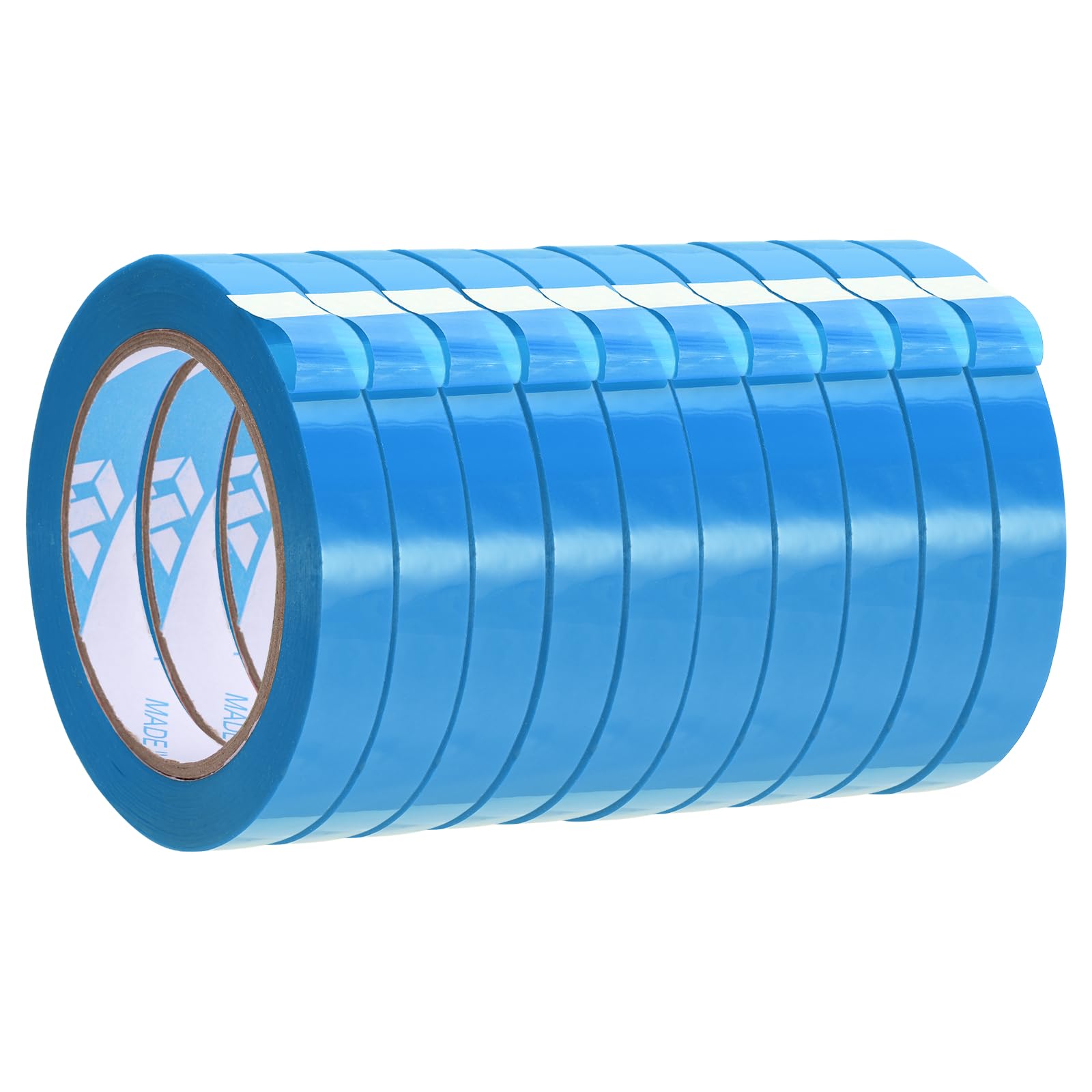 sourcing map 10Pcs Poly Bag Sealing Tape, 9/16" x 98.4 Yard Plastic Bag Sealer Tape Packaging Sealing for Shops Packaging Food Vegetable Meat Cake Bread Freezer Ice, Sky Blue