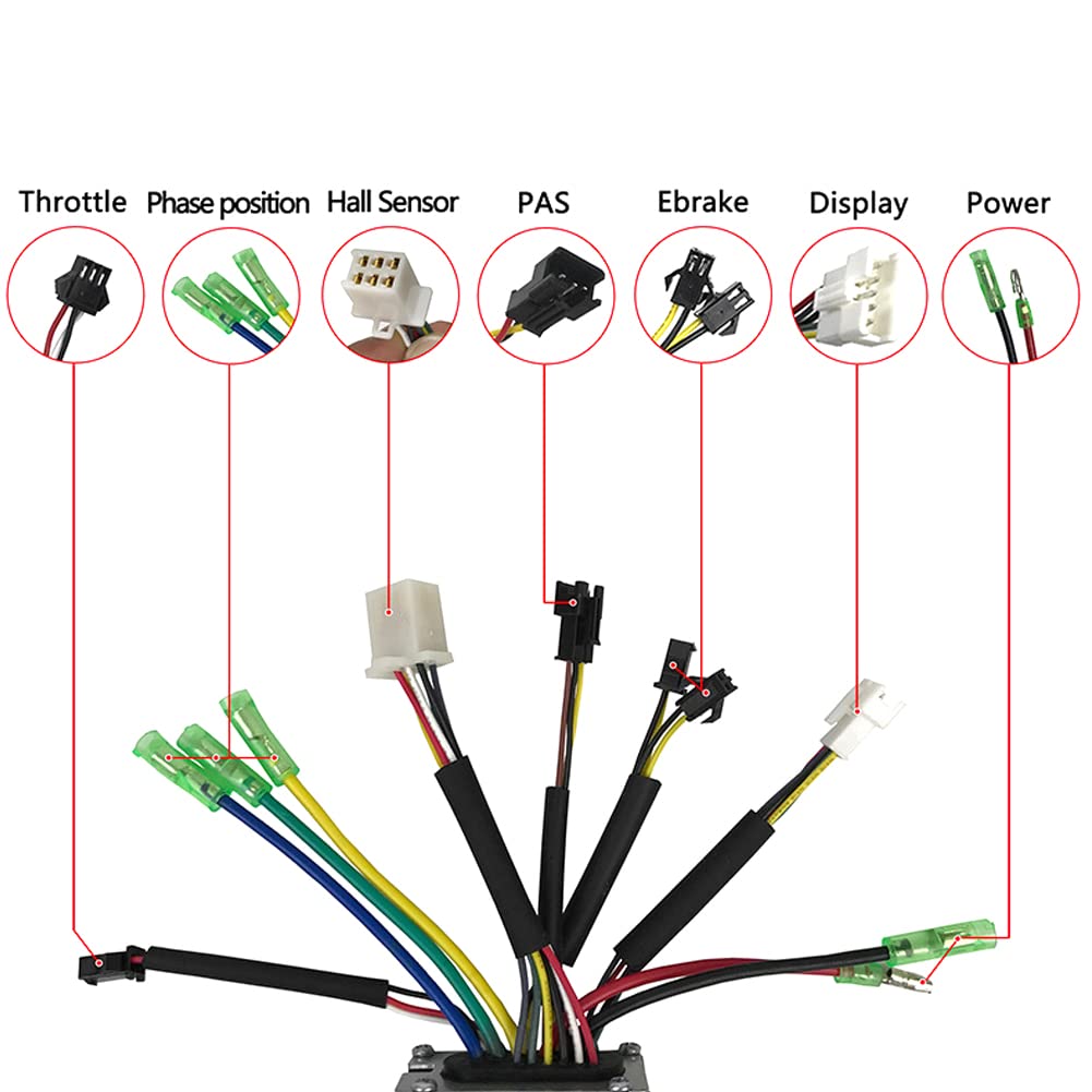 Kontroler Roweru Prostopłciowego, 22A 9 Tube 36/48V KT - 22A Water Bezszczotkowy Sterownik Silnika z KT LCD3 LCD4 LCD5 LCD7 Zestaw do Rowerów Elektrycznych