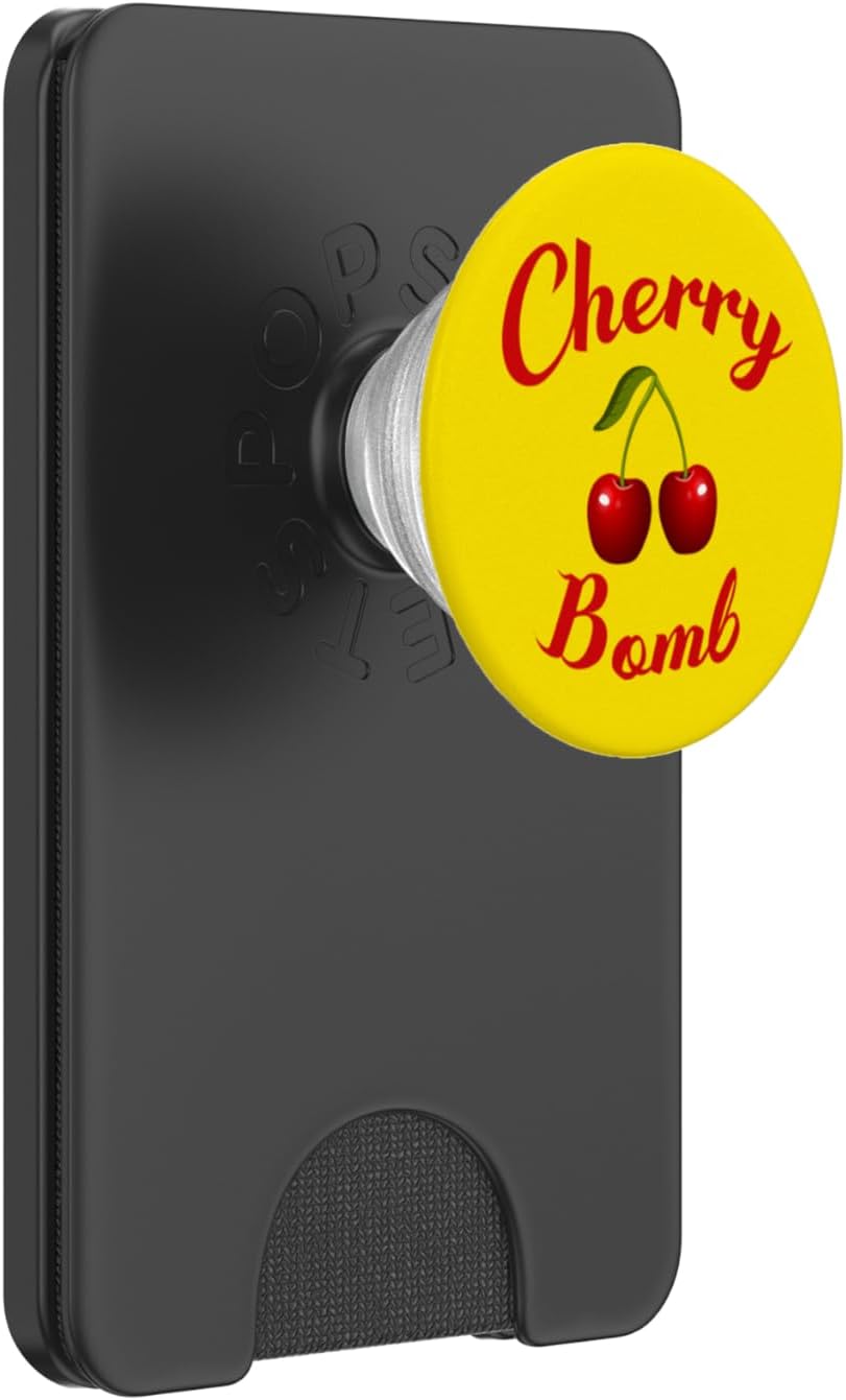 Cute Cherry Bomb Retro 70s Vintage Style Gadget Gift PopSockets PopGrip for MagSafe