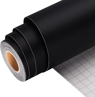Matt Black Permanent Vinyl for Cricut -12" x 30 FT IModeur Permanent Adhesive Vinyl Roll Craft Vinyl Bundle for Craft Projects, Signs, Home Deco, Car Deco & Deco Sticker