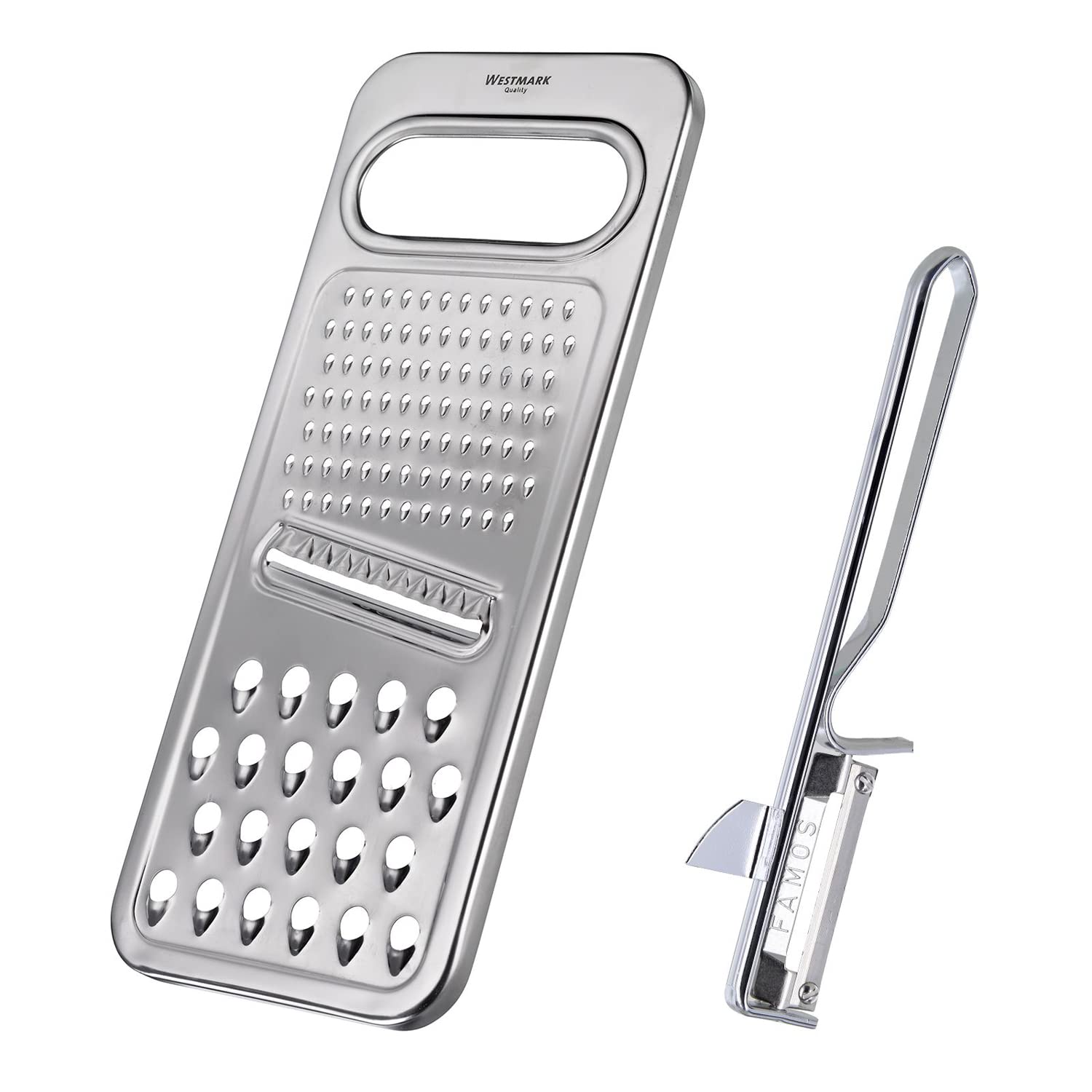 Westmark 100222E7 Set of 2 Universal Grater and Peeler Stainless Steel Steel and Famos Silver