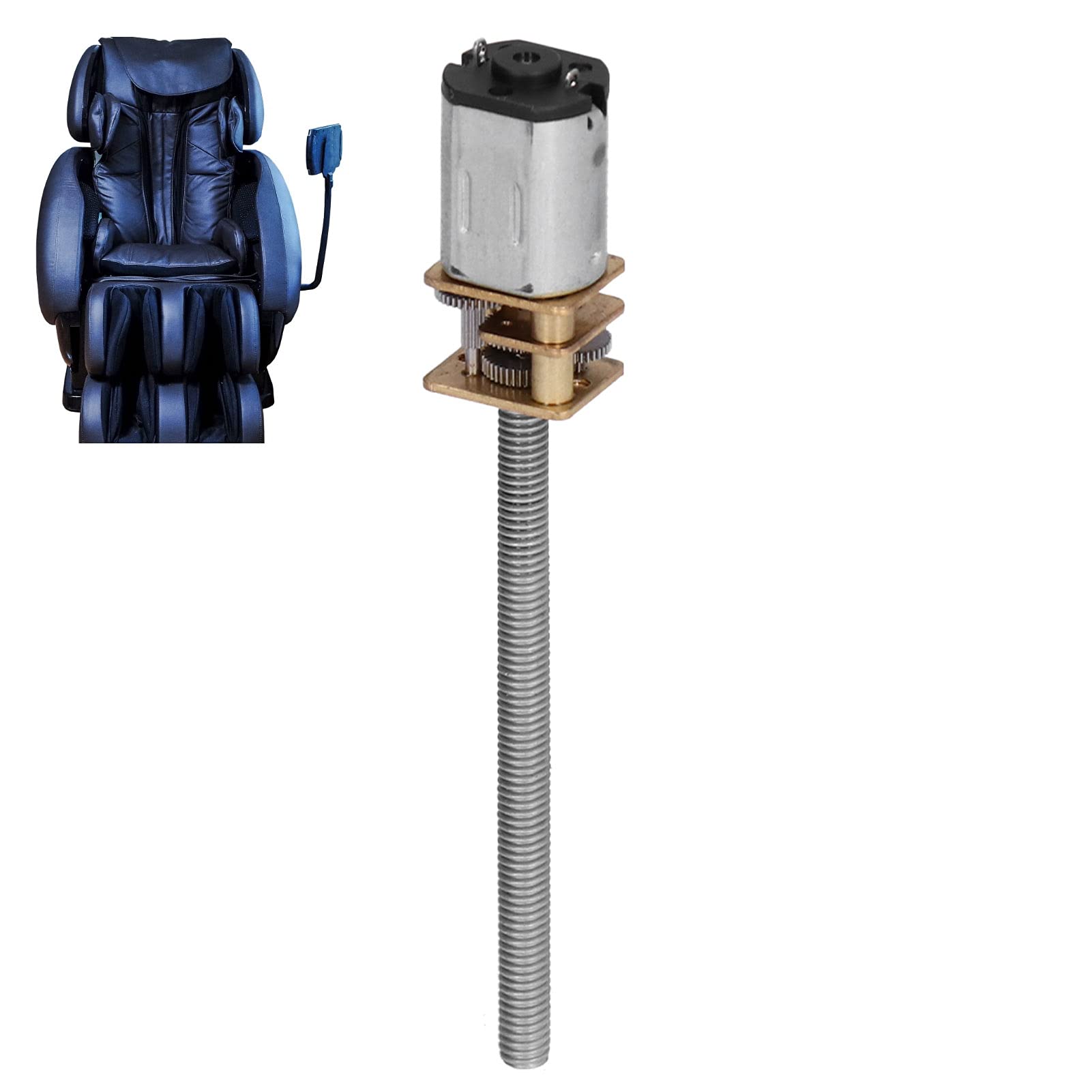 Drehzahlreduzierungsmotor, DC 6 V Lineargetriebemotor, Elektrisches Leitspindelgetriebe M4 X 55 Mm, 180 U/min, Motor mit Gewindeausgangswellenführung, Linearbewegungs-Leitspindeln