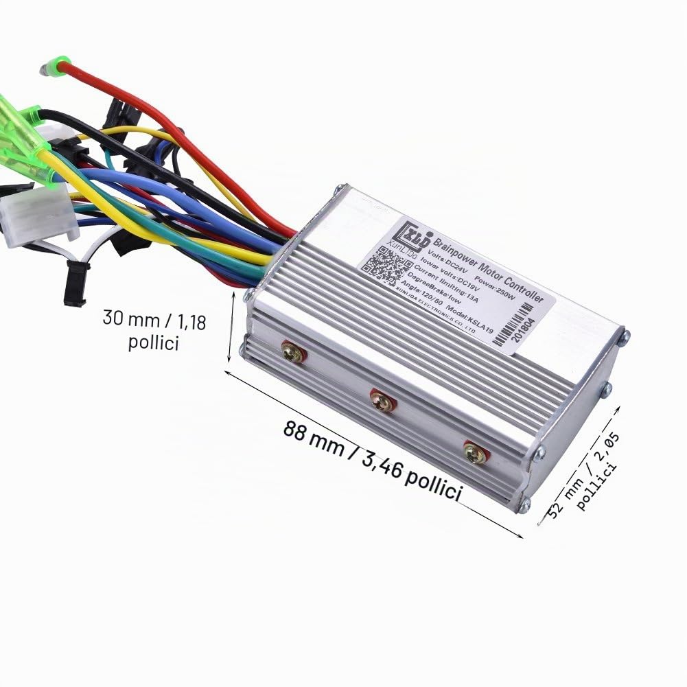 Controller Senza Spazzole 24V 250W in Alluminio per Scooter Elettrici Veicoli Elettrici Quad Mobilit¨¤ Elettrica Regolatore E-Mobilit¨¤ per e Scooter Elettrico