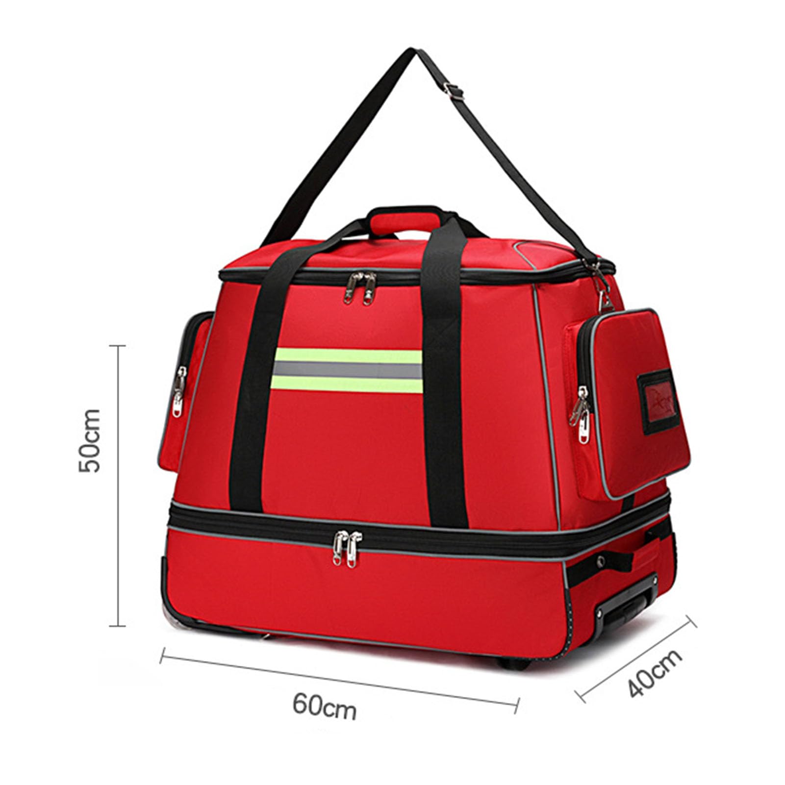 Torba na kółkach Wózek EMT Torba pusta dla pierwszej pomocy Domowa opieka zdrowotna Pielęgniarstwo Student Roll Duffle Bag Carry on z kółkami
