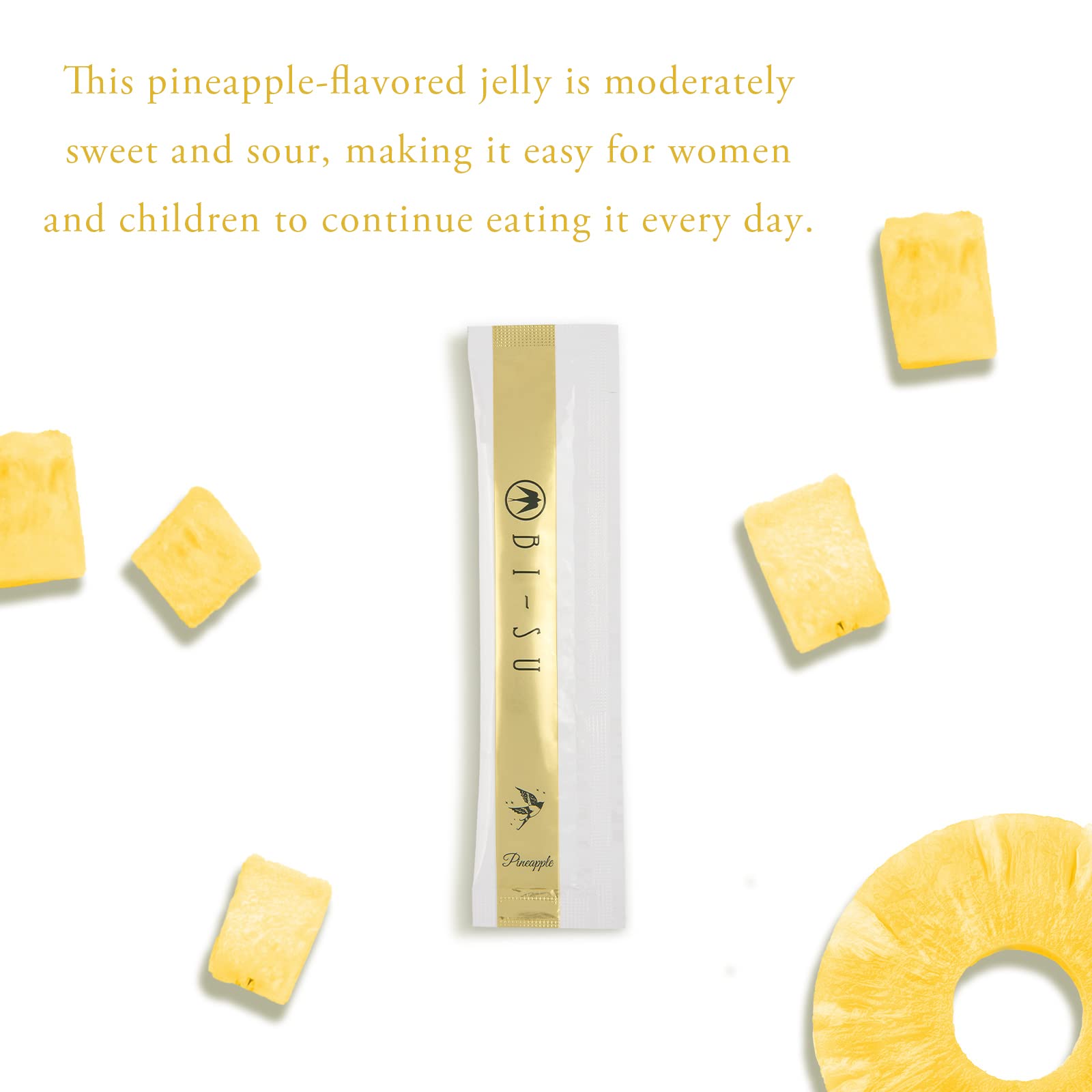 BI-SU Beauty Essence Collagen Jelly Stick with Vitamin C, Fish Collagen Peptides, Anti Aging, Maintain Skin Elasticity, Immunity Support, Japan Beauty Skin Care Secret, Pineapple Flavor, 30 PCS — Amazon image 8