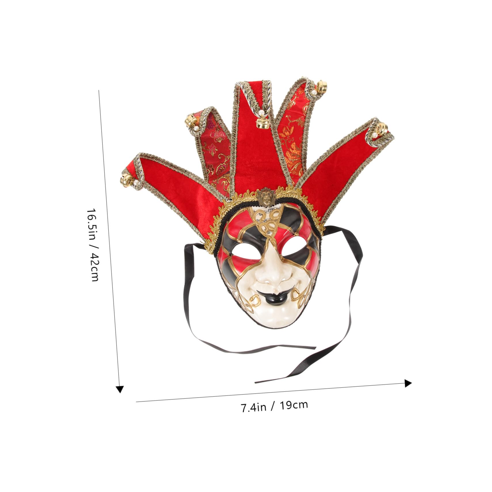 BESPORTBLE Maschera Veneziana in Plastica Resistente per Party Cosplay e Halloween Leggera Non Deformabile per Carnevale e Performance