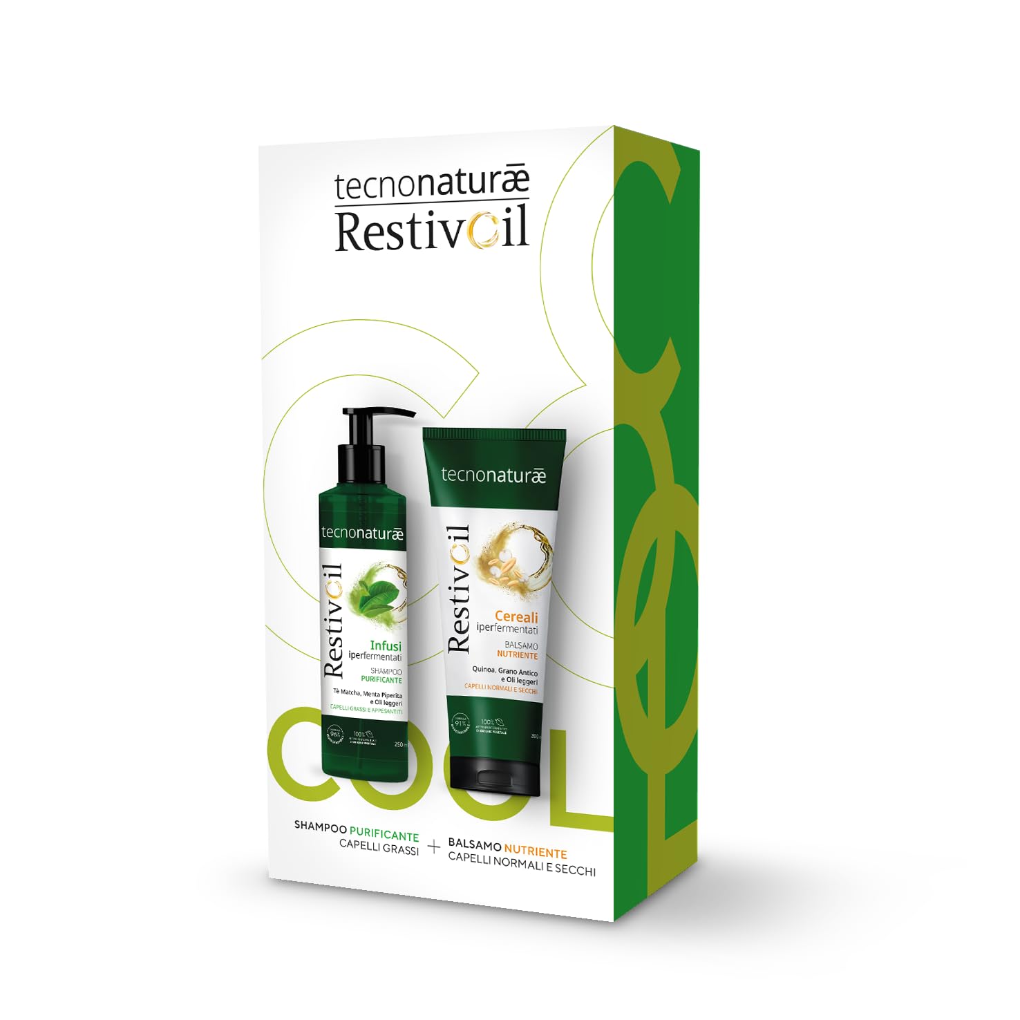 Restivoil Tecnonaturae Kit Purificante Shampoo 250 ml + Balsamo Nutriente 200 ml