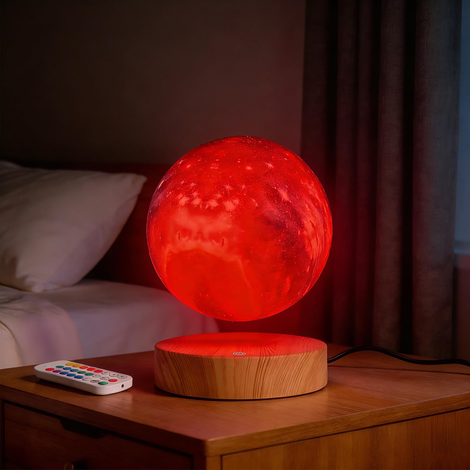 Lampada Luna Magnetica Fluttuante Rotante Luce Di Luna Lampada Da Scrivania Multicolore