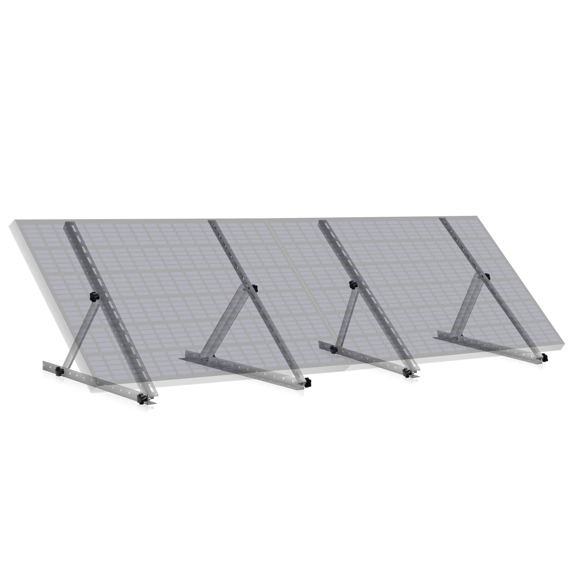 Kit de montage pour panneau solaire avec angle réglable 0-90° support aluminium 71 cm Zelsius