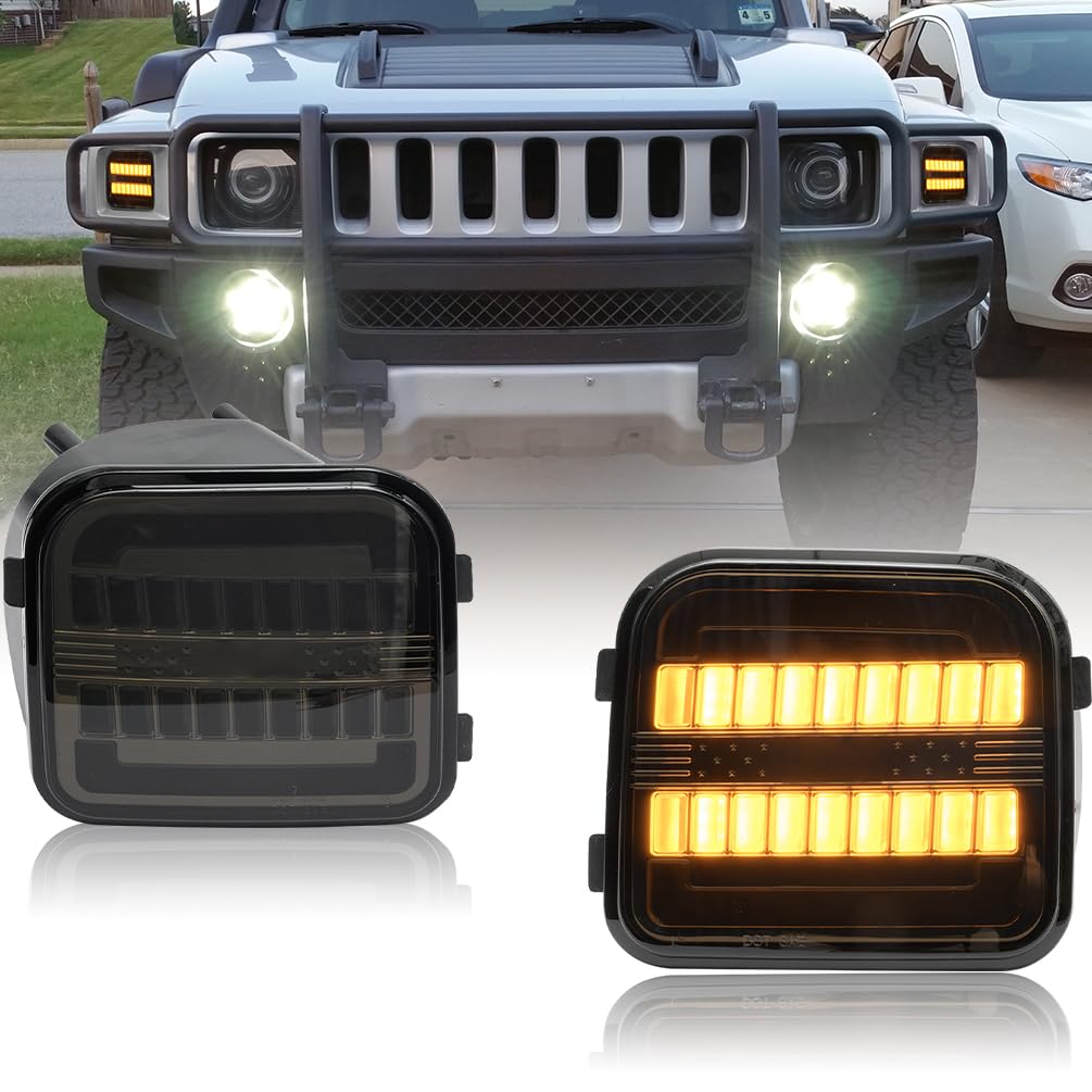 Amazon.com: NJSBYL Amber LED Turn Signal Lights For Hummer H3 H3T