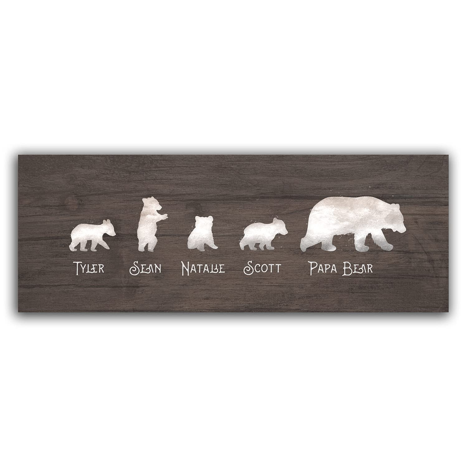 Personal-Prints Personalized Pama Bear & Cubs - Unique Custom Gift for Father’s Day & Housewarming (6