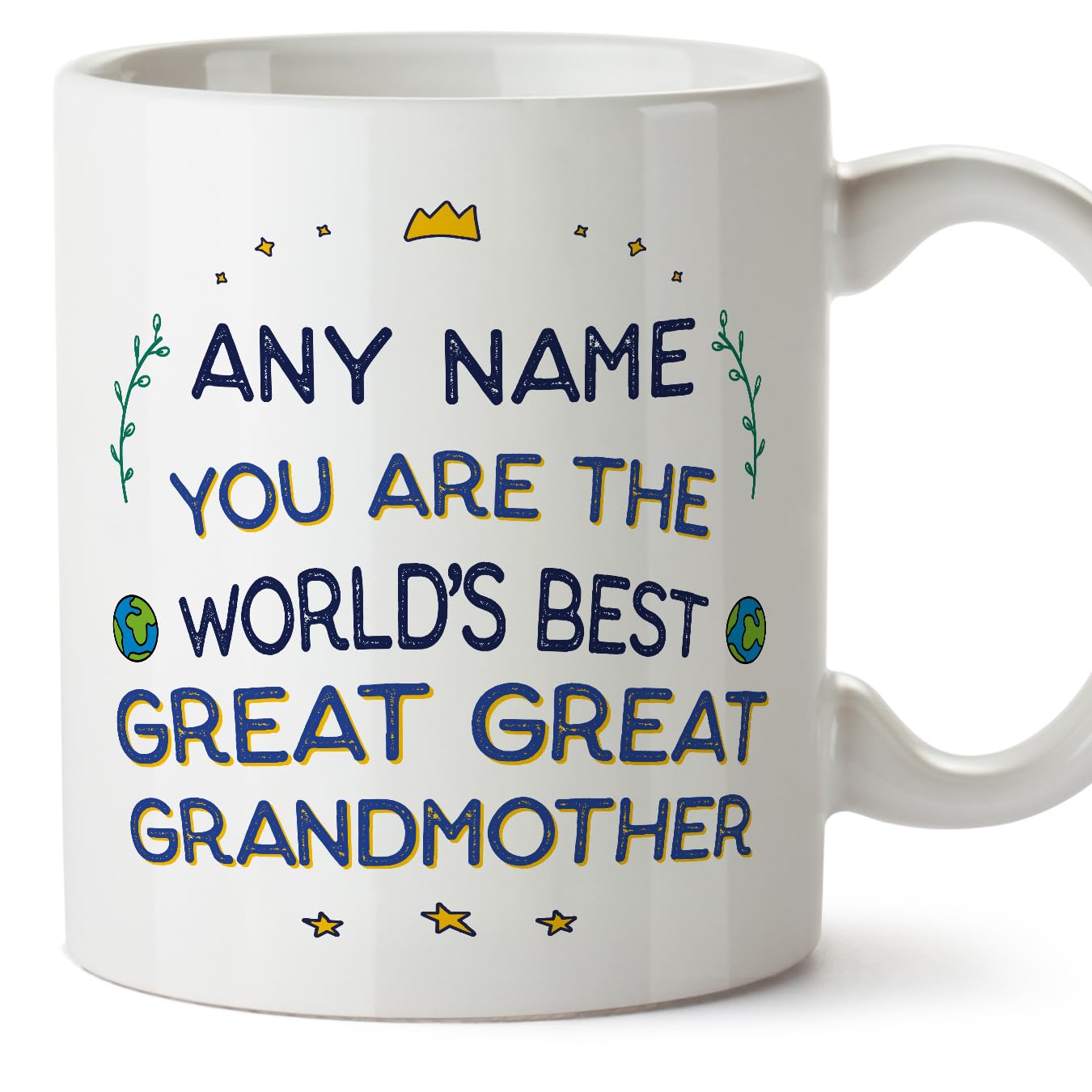 MUGFFINS Personalised Mug for Great Great Grandmother - in English - World's Best - Funny Custom Gift - Ceramic 11oz Mug