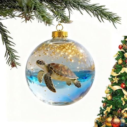 Miniatura 5 de Decoraciones de bolas de animales juguetones 2026, colección de cristal 3D Marine & Forest Life, adorno de animales hechos a mano vívidos