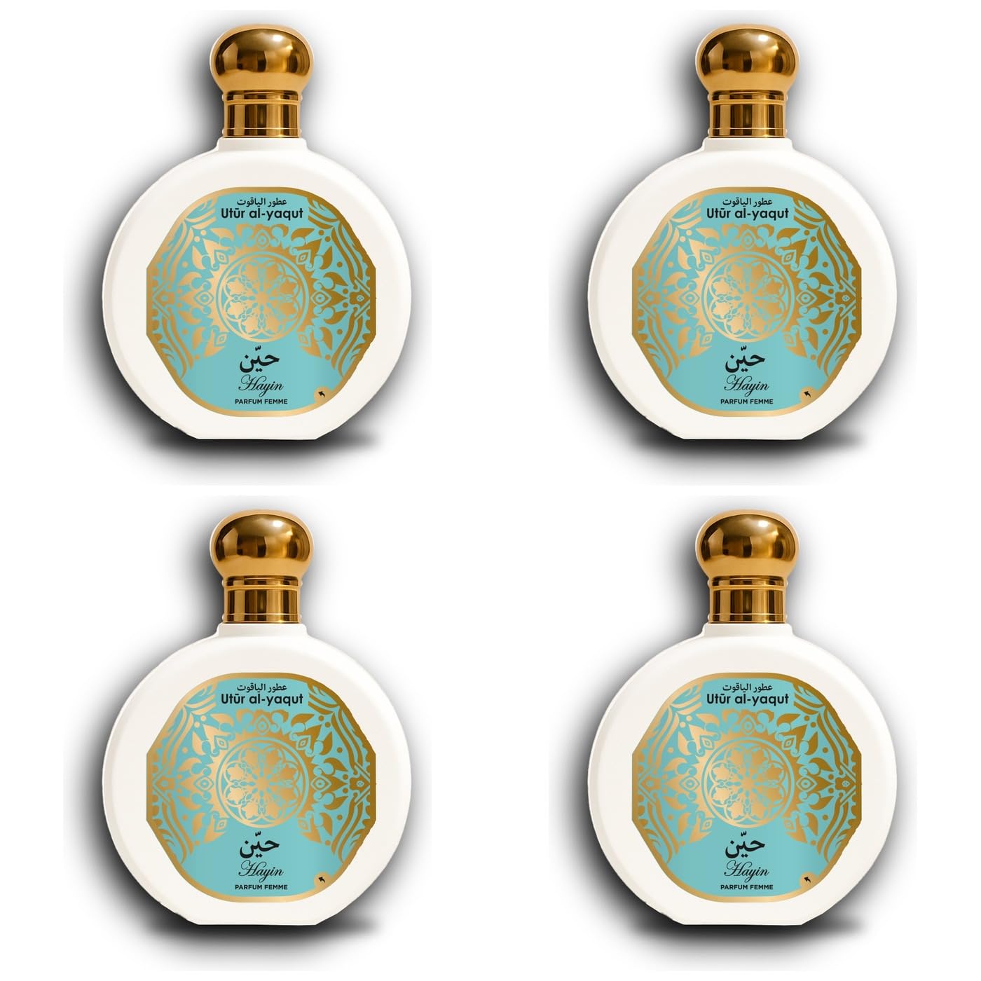Utur Al-Yaqut HAYIN - Profumo da donna, EDP, 100 ml, confezione da 4 pezzi