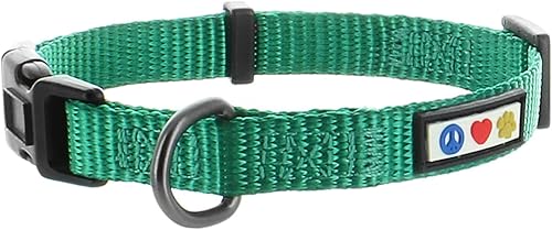 Miniatura 5 de Pawtitas Paquete económico  Arnés para perro mediano + collar mediano + correa para perro medianagrande de 6 pies, juego verde exuberante