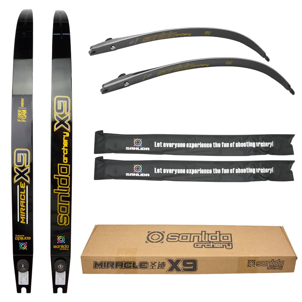 Advanced Competitive Bow Limbs Archery Recurve Bow Limbs ILF Takedown Bow Limbs 16/44lbs with Bow Limbs Bag for Hunting and Shooting (16 lbs, 70 inch)