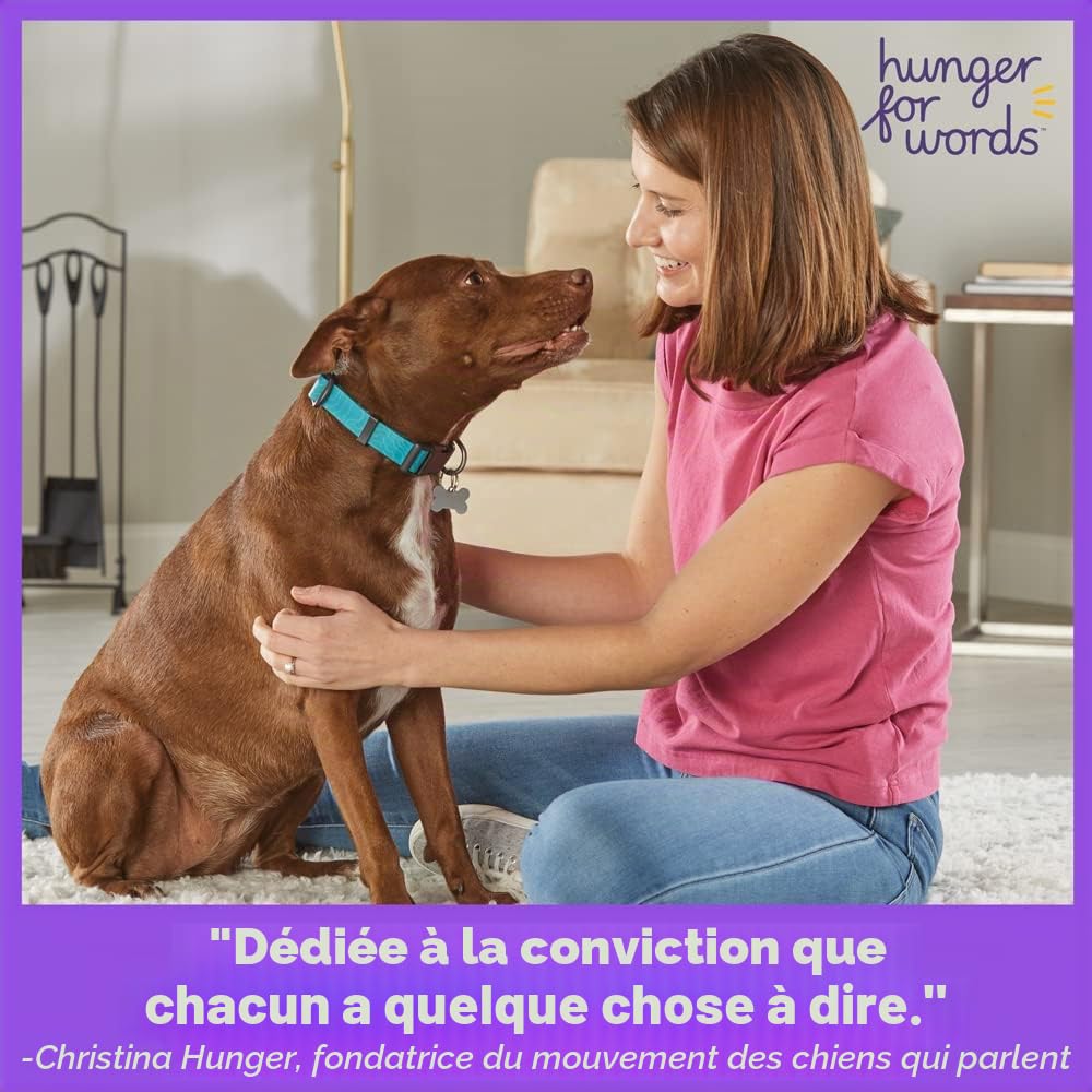 Learning Resources Hunger for Words Mots Essentiels pour Chien Parlant - kit de 6 Boutons avec Message pré-enregistré pour Chiens, Boutons de Communication pour Les Chiens